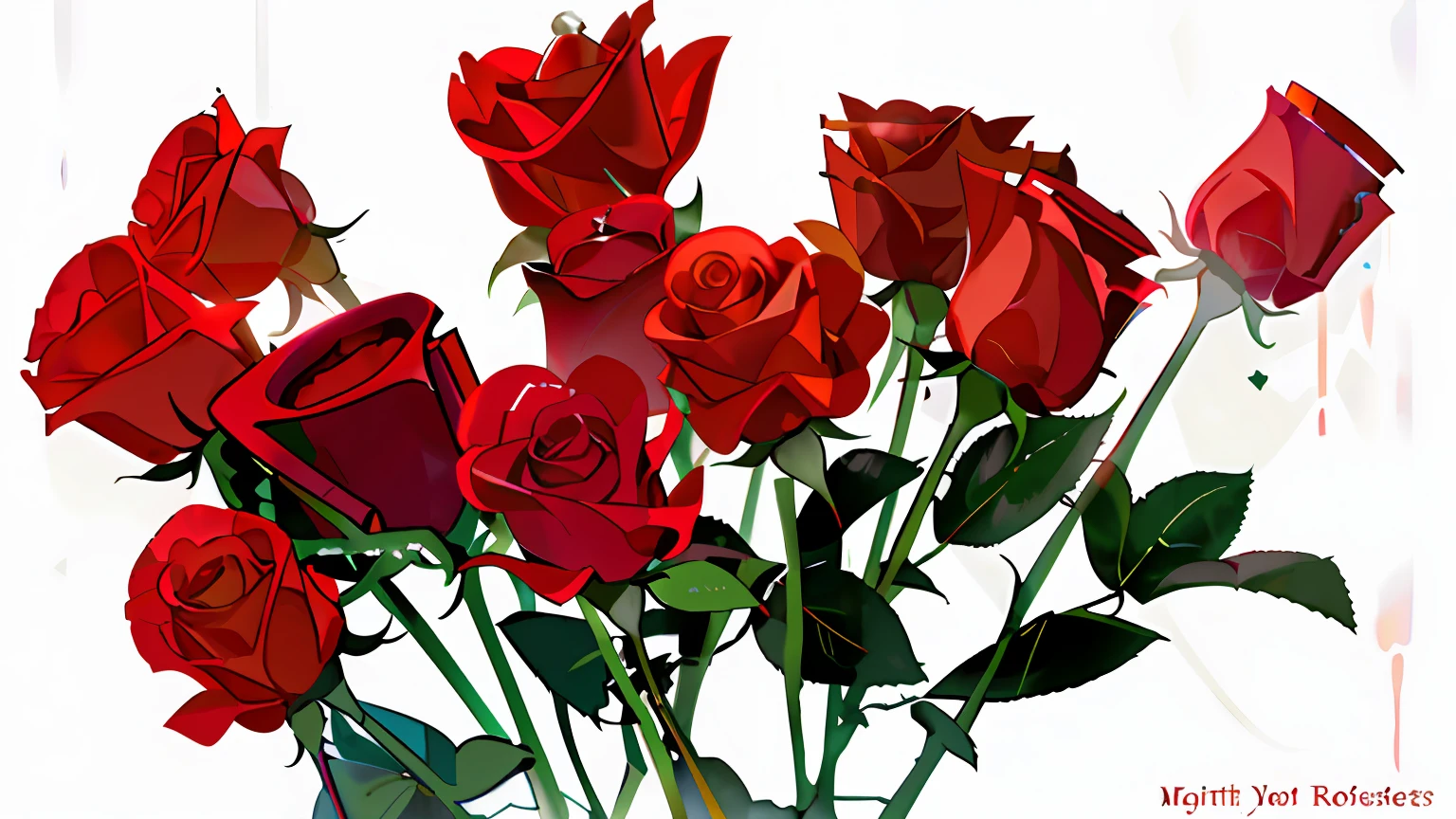 red rose,  Red roses,  rosette, ,Several monthly flowers, ，roses in cinematic light, Red rose,  Red flowers, red roses at the top，More details，Exquisite graphics，Movie lighting