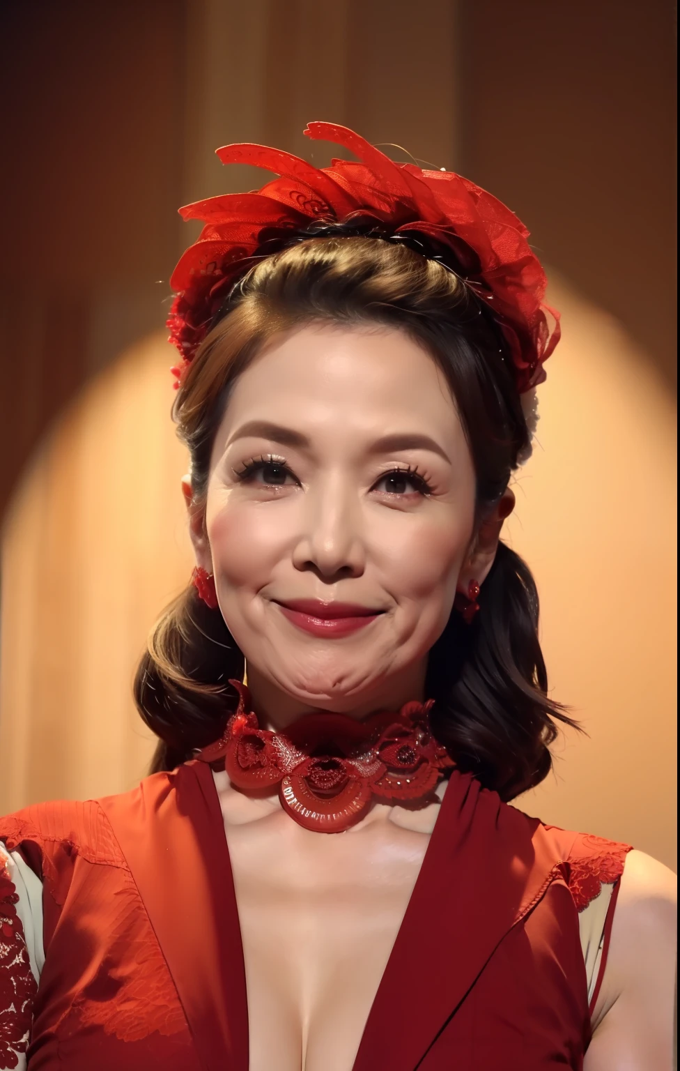 (​masterpiece)、(top-quality)、独奏、((A MILF))、(larynx)、(Saliva)、((Perfect fingertip))、(Fancy makeup)、(Open your mouth full)、a closeup、Natural hair、red-lips、Underwear、