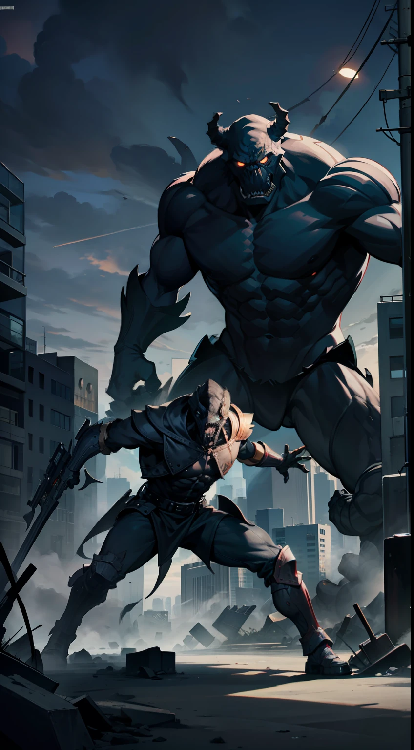Monsters destroy the city