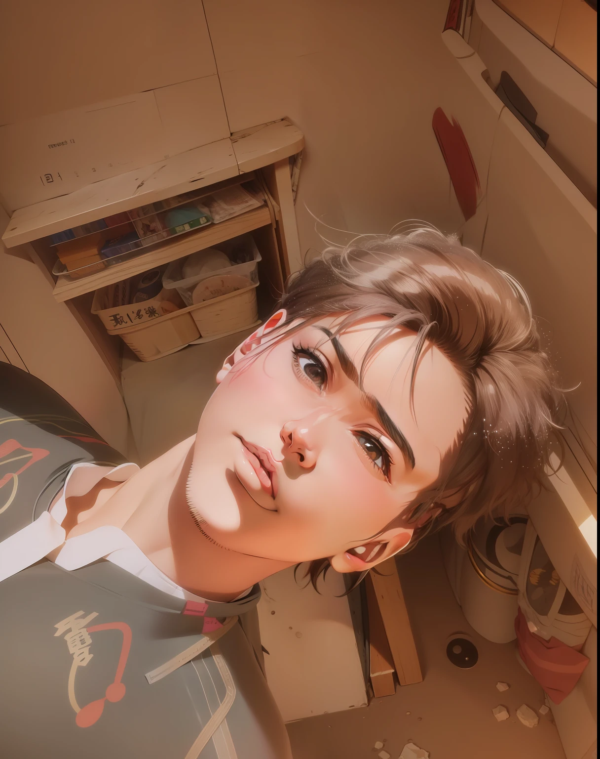 I'm anime character and realistic