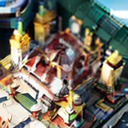 Lego style, amusement park scene, rich color matching, blind box style, toy model, voxel, very detailed, super high resolution, 8K UHD --v 6