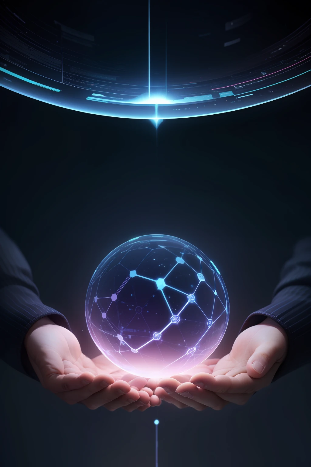 A meditative、gradients,abstract design、Cyber Big Data Flow. Blockchain Data Fields. Network Line Connection Streams. AI technology concept, Digital Communications, Scientific research,
