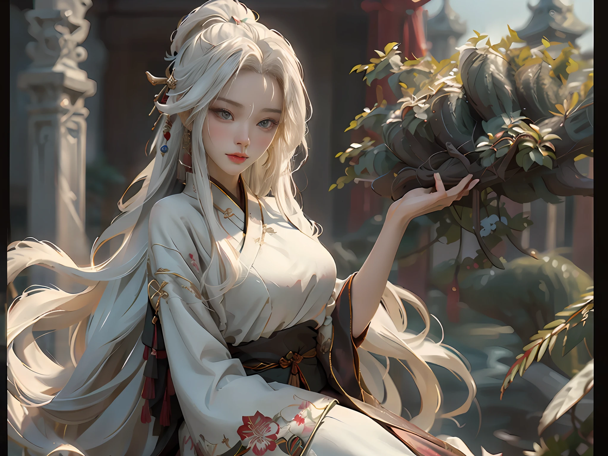 China-style,Artistic promotional images,illustratio,commercial art,Stunning appearance,busty figure,White skin of the,Asian people,Stunning beauty,Beautiful and moving,Long flowing hair,busty body,frontage,Enchanting pose,wearing a hanfu,Chinese-style clothes,Chinese accessories,Delicate and captivating,composition,tension,dyna,solid,Light,Realiy,high high quality,cinematic colour,styled,Artistically,Shine in front of your eyes,8k,9-head fuselage,the detail,realisticlying,Thick coating style,Sense of painting,concept-art,distinctive,Impactful --v 6
