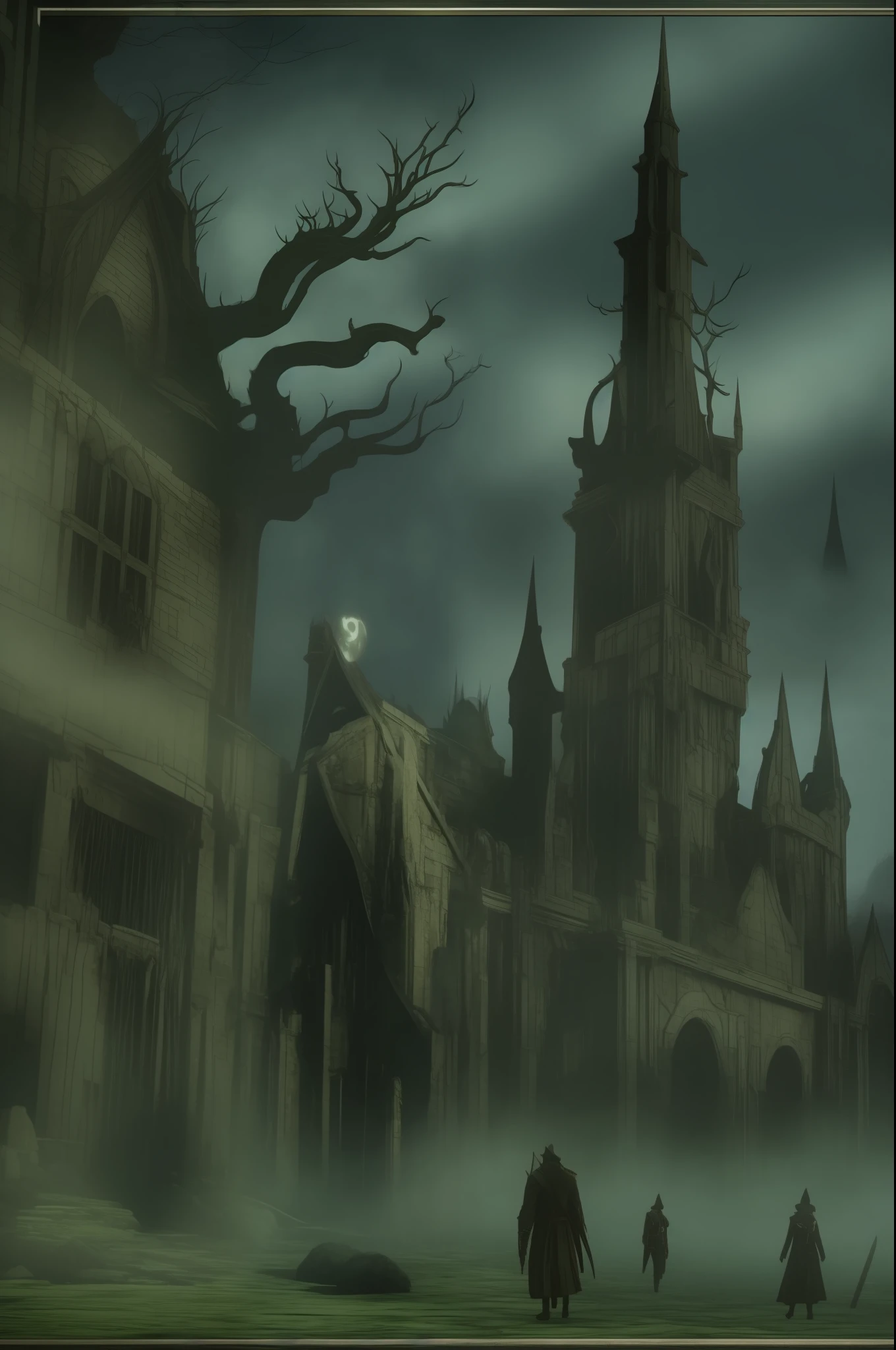 Bloodborne，Cthulhu，Dilapidated city，Fog，Abandoned cities，City of Cthulhu，chies，火焰，zaun，Creatures that continue to fester，The demons，An oppressive and mysterious atmosphere，A weird and terrifying world，shadowing，