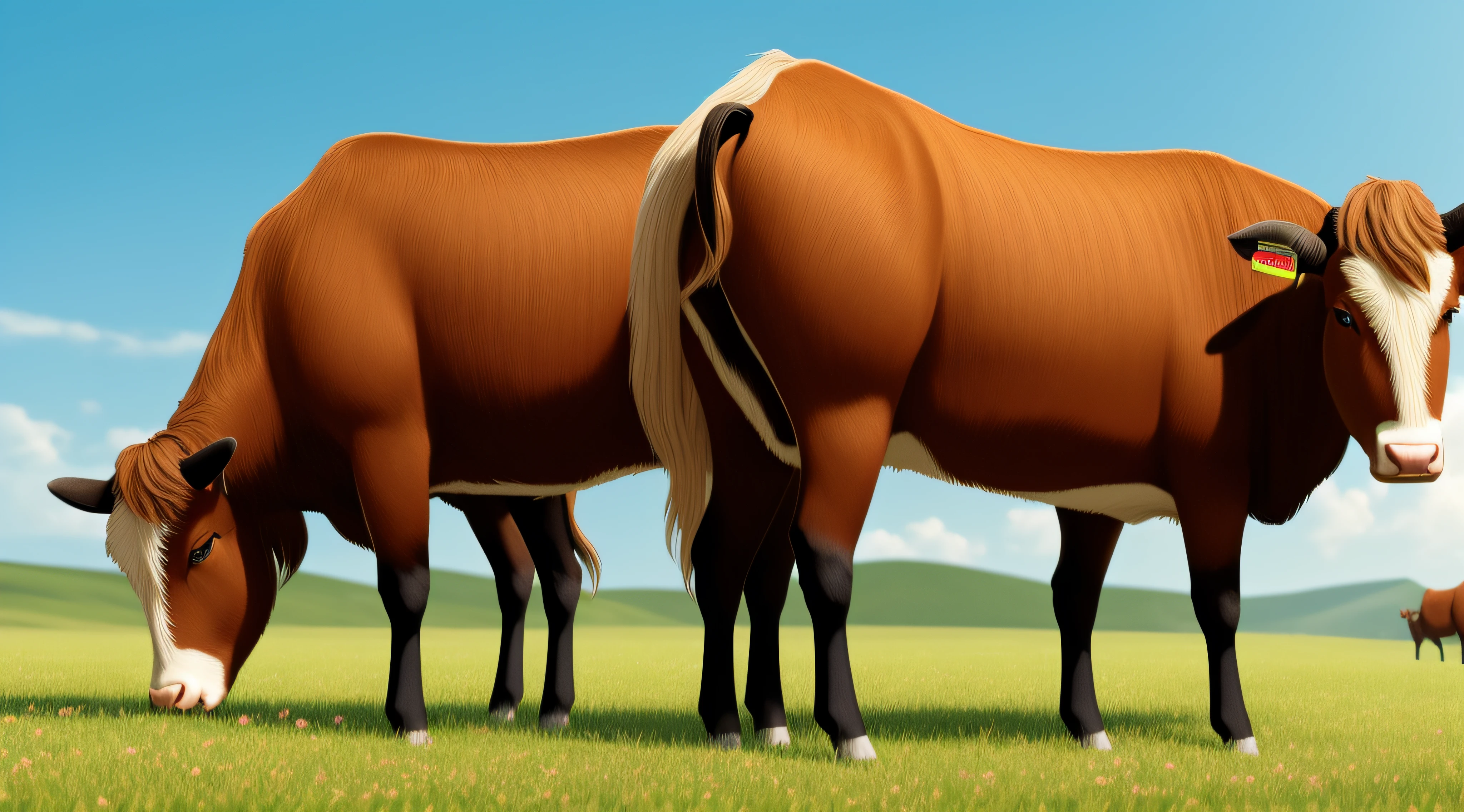 Simendal cattle,Illustration style,k hd,16k