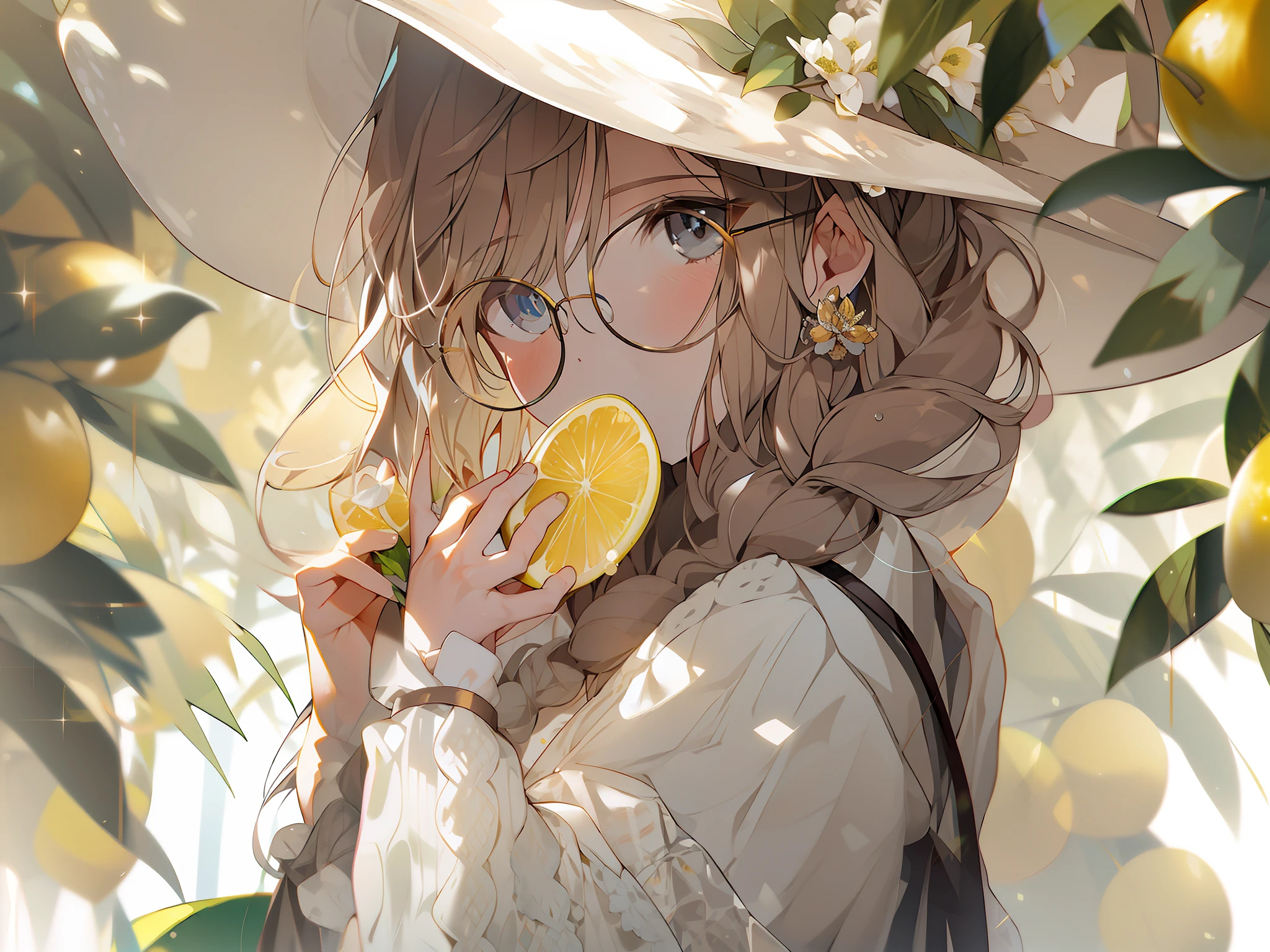 Background bokeh,lemon
