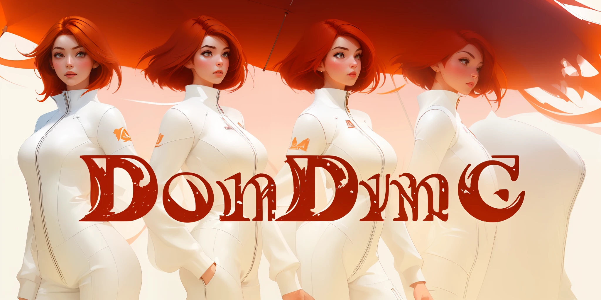 (character sheet of the same exact woman with auburn hair wearing a white leather jumpsuit:1.5), (((simple studio background))), reference sheet, HDR photograph by ((Ilya Kuvshinov)), by Ed Blinkey, Atey Ghailan, Studio Ghibli, by Jeremy Mann, Greg Manchess, Antonio Moro, trending on ArtStation, style of CGSociety, Intricate, High Detail, Sharp focus, dramatic, photorealistic painting art by midjourney and greg rutkowski, charturnbetalora, UHD , 16K, Ultra realistic