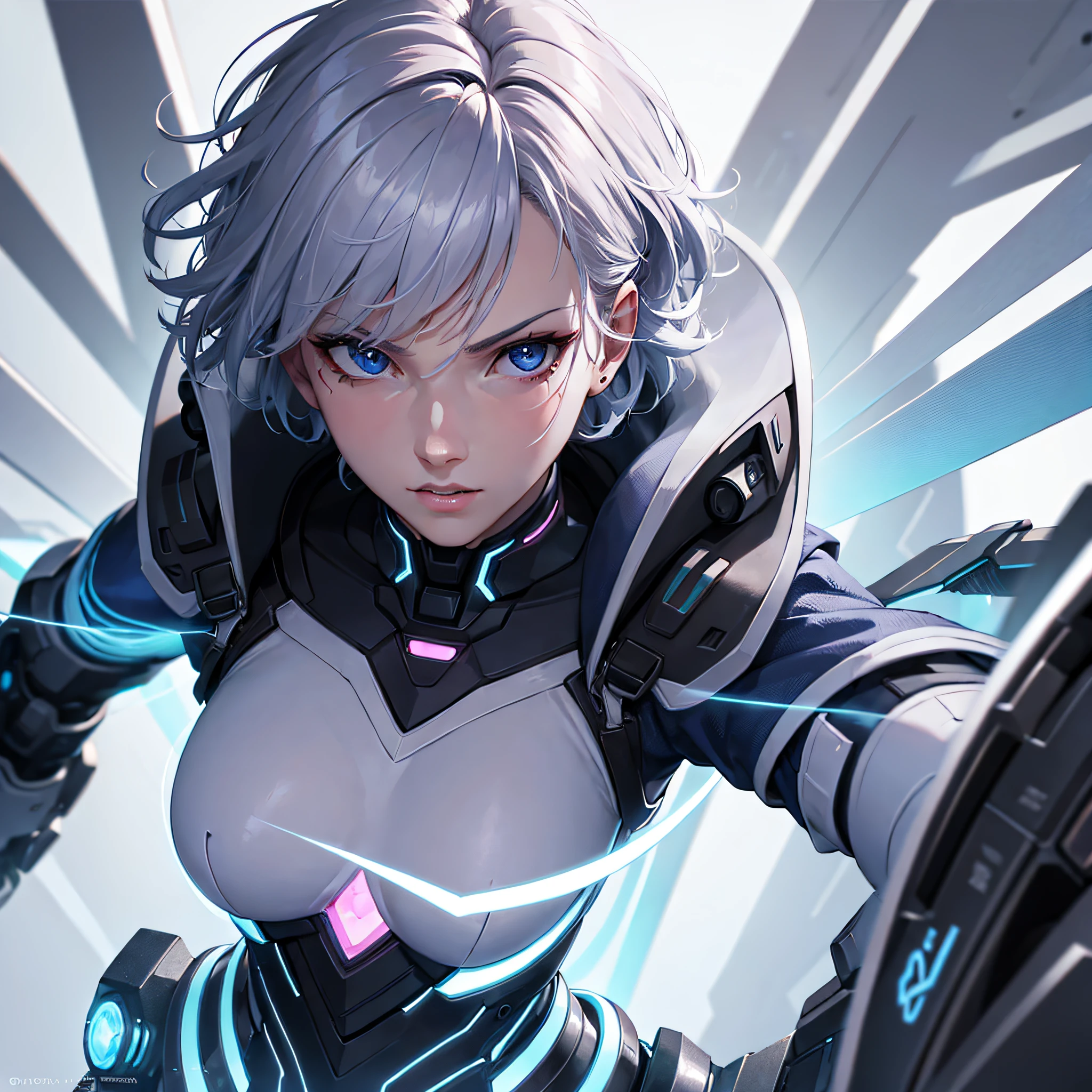 Very sharp 8k closeup portrait in frame Profile picture moonstone cyberpunk short hair man Sci-Fi cute Anime Japan 2d Sharp focus 16k resolution, Hyper detailed, Hyper realistic detail