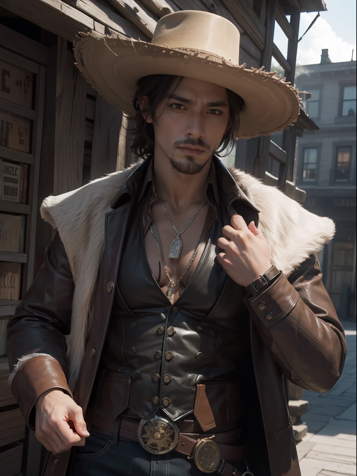 (1man), Westren man, wild west, Handsome, Looks cool