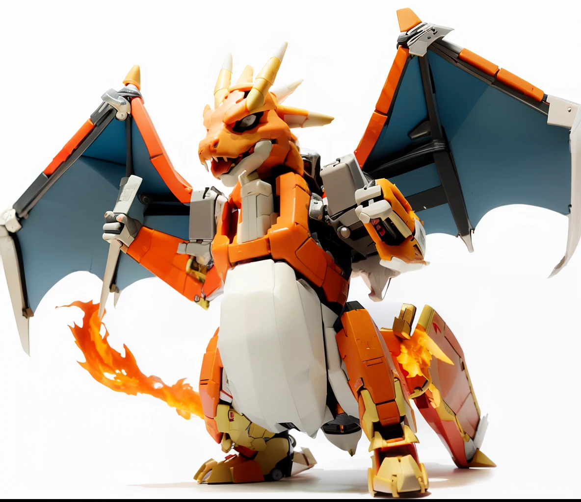 Charizard, pokemon, dragon, fire , mecha