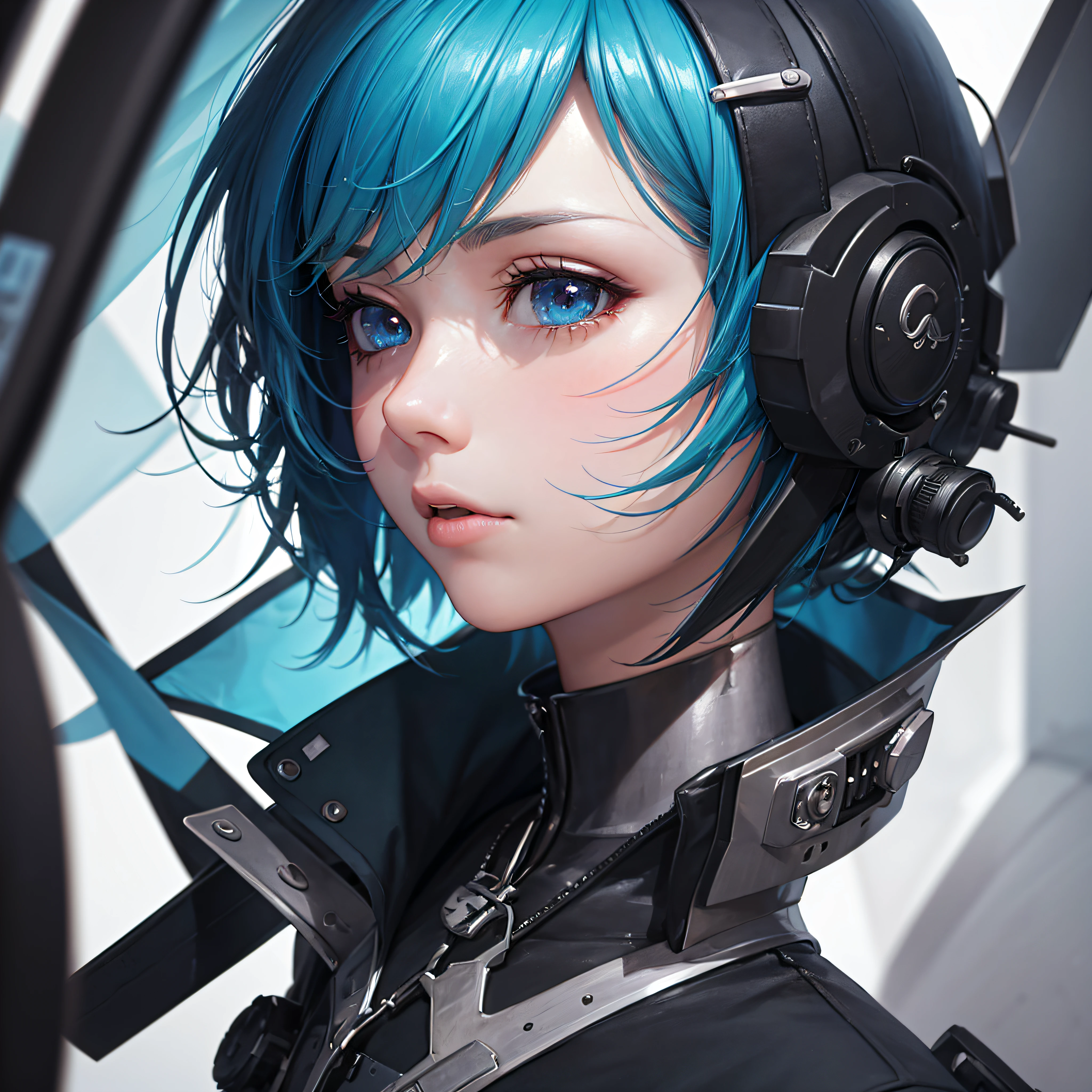 Very sharp 8k closeup portrait in frame Profile picture moonstone cyberpunk short hair man Sci-Fi cute Anime Japan 2d Sharp focus 16k resolution, Hyper detailed, Hyper realistic detail