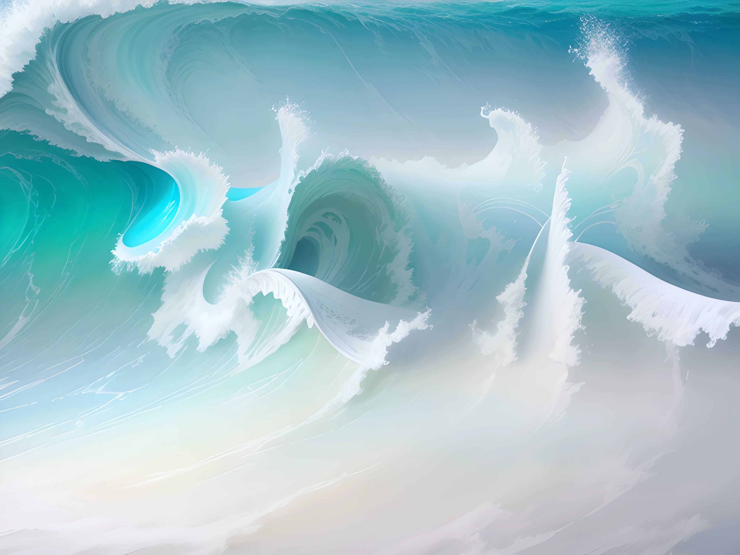 Masterpiece,Best quality,Waves,Rough waves,Heads-up,Stand up,Close-up,Time-Lapsing,White and light blue,Attractive cleavage,Vistas,Emotional imagery,Naturalistic waves,Aerial abstraction,Time-Lapsing,interactive art,White and navy blue,Melted,Realism,Blue tones,high quality color matching,Light blue,Sky blue,Long shot(LS),Naturalistic waves,Big wave,There is no sky,full-figure,water fog