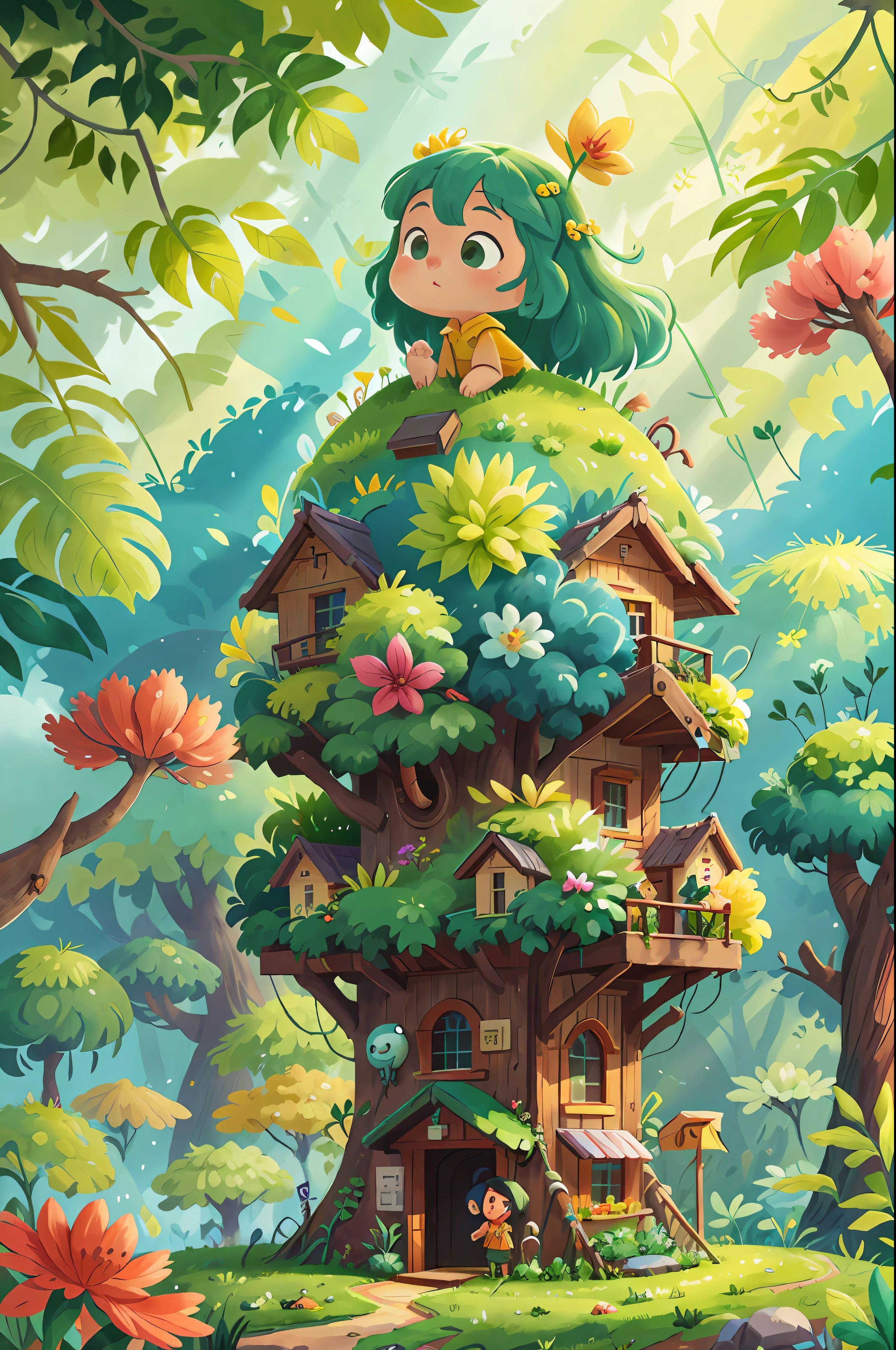 I paint with the story of nature" environmental creative theme，Protect the environment with ecology、The construction of ecological civilization is the content，Create eco-themed illustrations