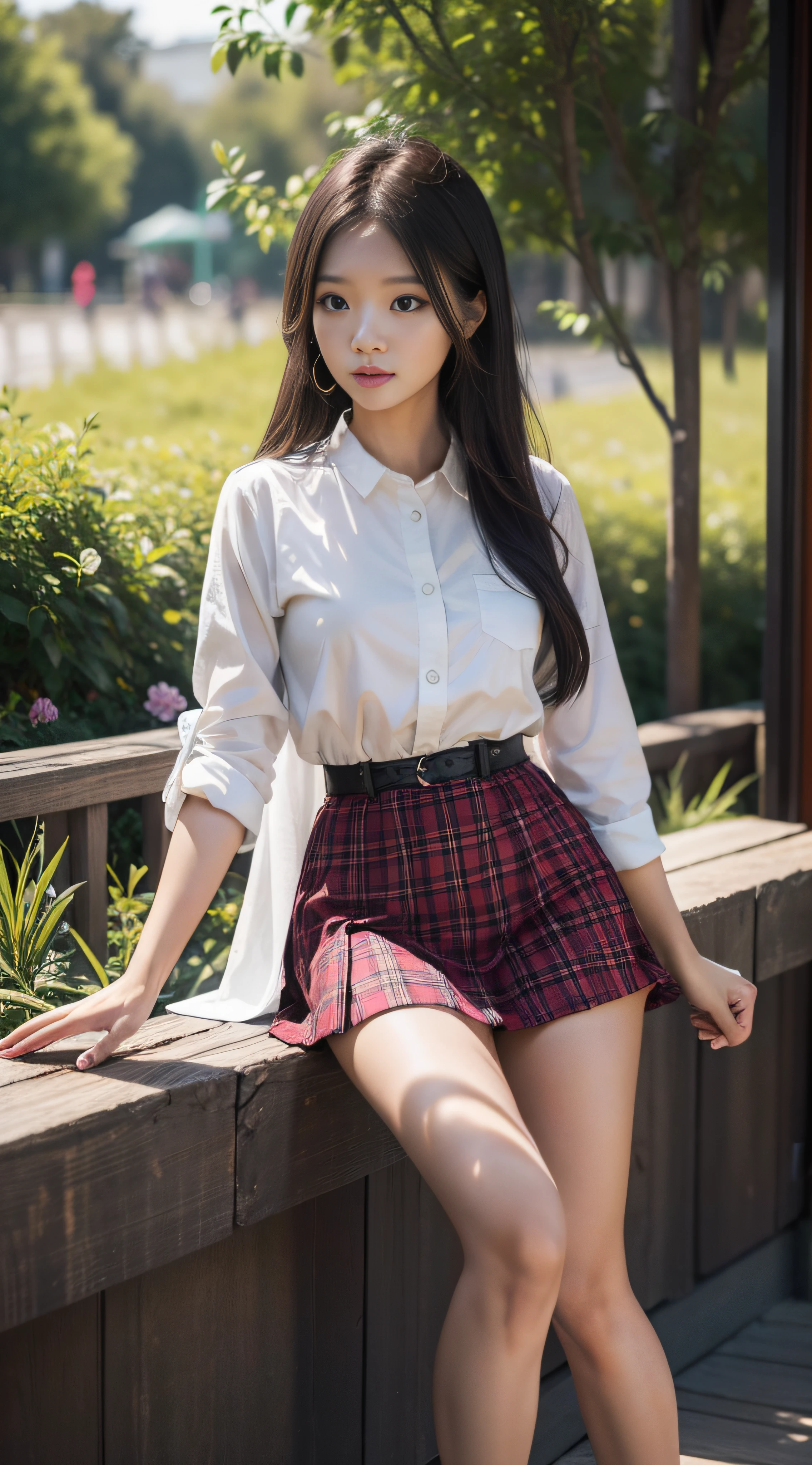 best qualtiy, tmasterpiece, 1girll, beauitful face, Nine-tailed fox demon,(photograph realistic:1.3), edge lit, (highdetailskin:1.2), 8K UHD, digital SLR camera, high high quality, A high resolution, 4K, 8K, Bokeh, (realisticlying:1.3), Cute 1girl, short skirt,