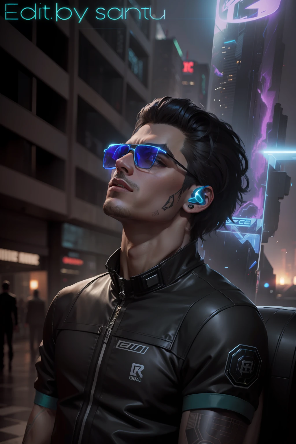 Change background cyberpunk handsome boy, realistic face,8k ultra realistic,