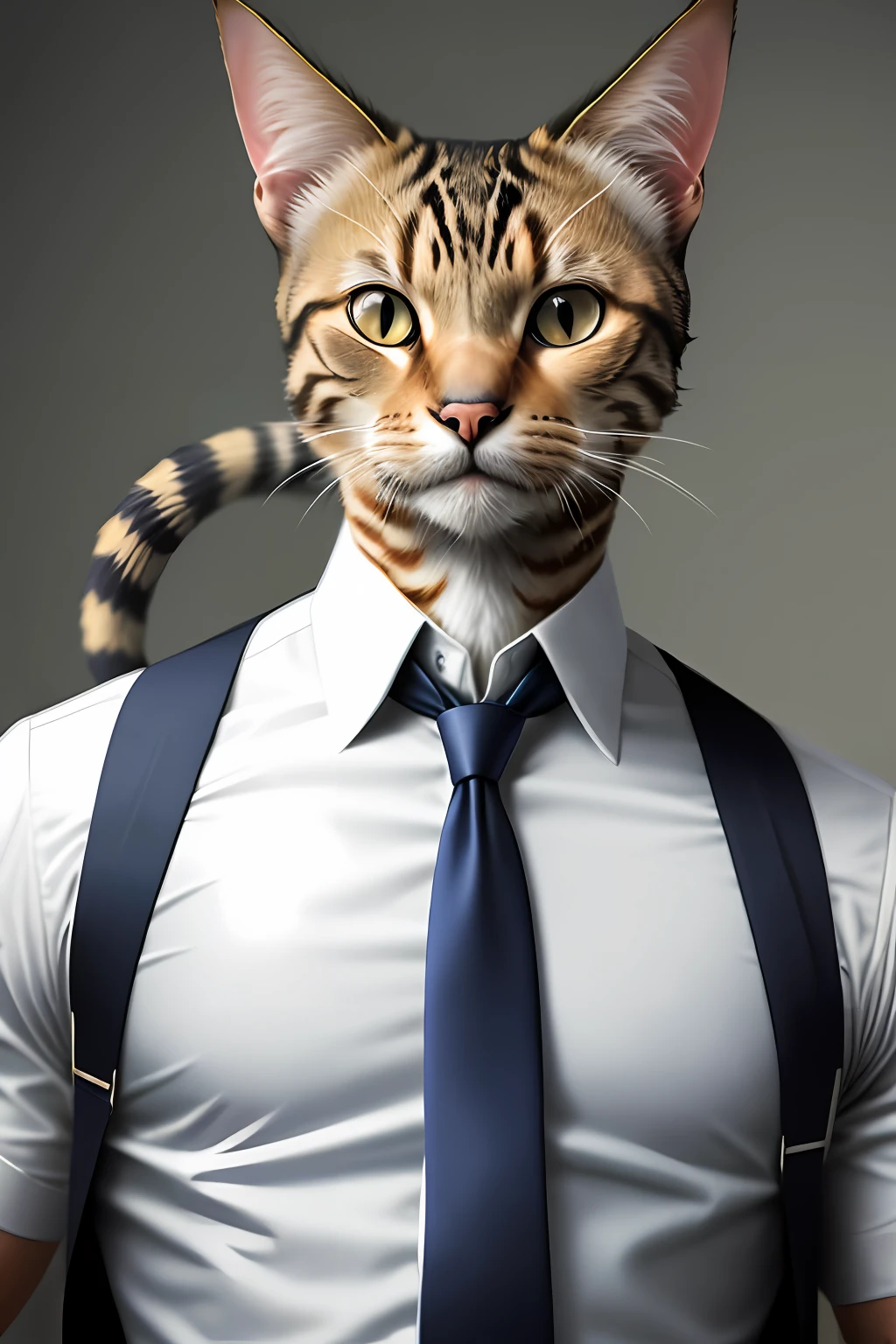 cat in a suit, adjusting necktie, ultra realistic, high quality, photorealistic