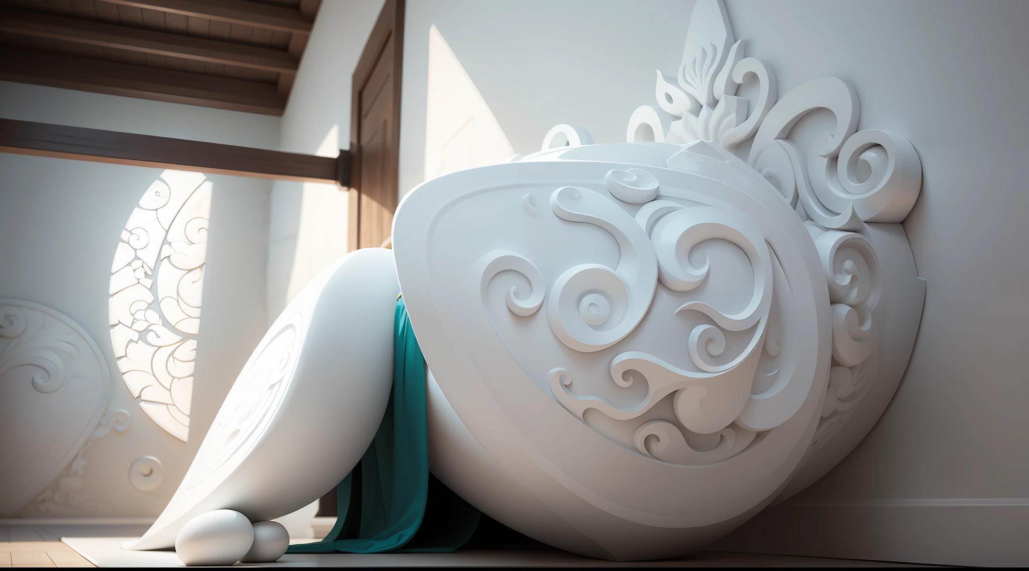 White jade wall