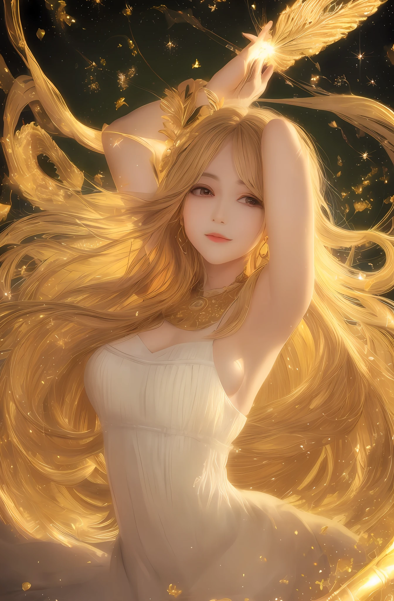 Need,tmasterpiece,A high resolution,(Delicate figure:1.5),mature,(Milky skin:1.3),exquisitedetails,A high resolution,Wallpapers,1female,独奏,Sheer tulle sweatshirt,hair adornments,, florals, long whitr hair, Plump body, ssmile, trinkets, dancing posture,Big eyes, Fluttering, Transparent tulle hanfu, Transparent tulle hanfu, embroidery, short skirt, dancing posture, falling flower petals, inside in room, Fanning,16K,HDR,A high resolution,depth of fields,(filmgrain:1.1),Bocoon,prime time,(lens flare glow),Vignette,rainbowing,(Color:1.5)