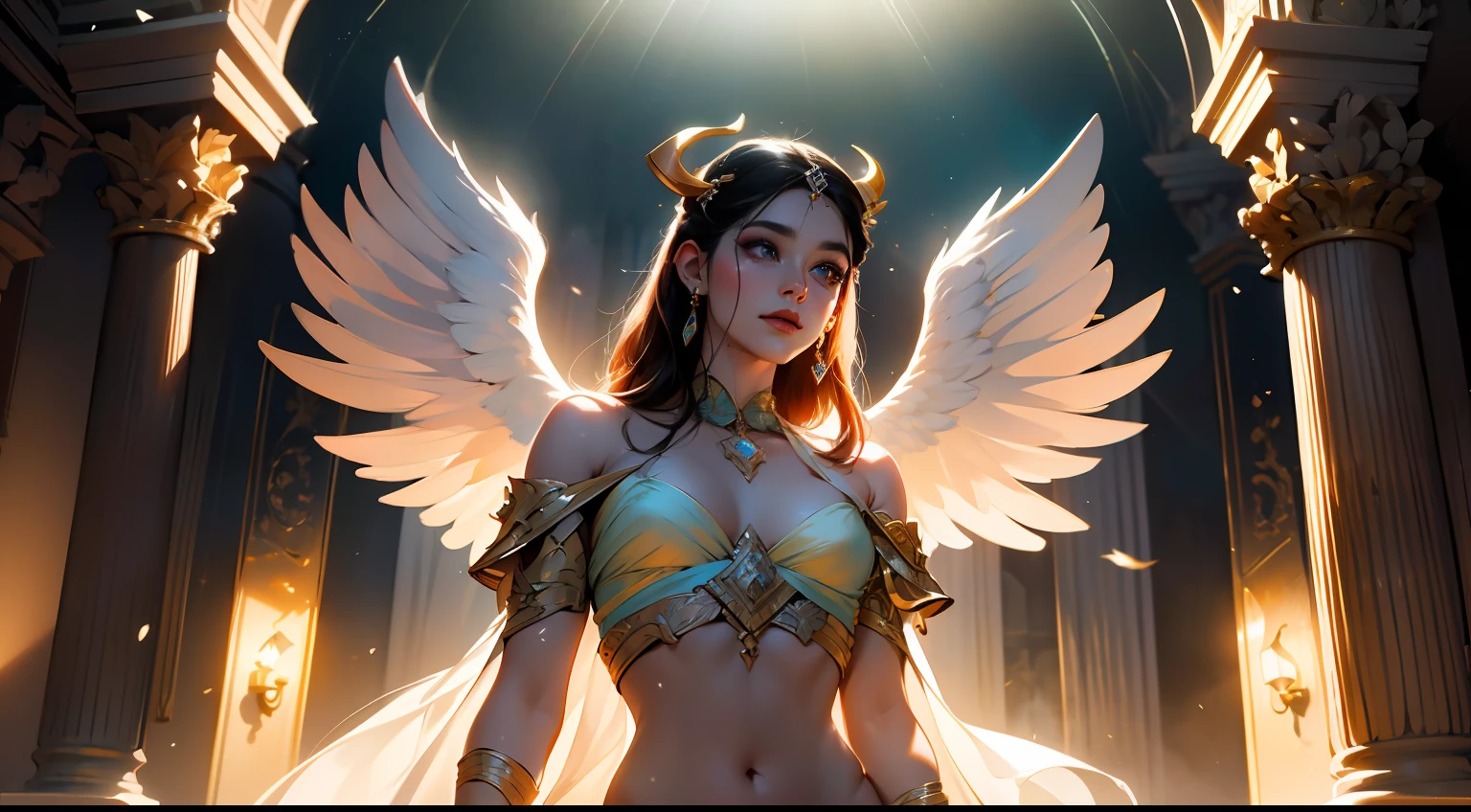 (tmasterpiece: 1.2), beste-Qualit, (illustartion: 1.2), (ultradetailed), eyes focus, (Masterfully crafted Glow, Pink glare lens), (Cinematic background), hyper-detailing, (delicate detailed), (intricate detials), In the air, Octane rendering, HDR, (hyper-detalied: 1.15), (soft light: 1.2), a 1girl, handsome girl, ultra detail eyes, Mature, fat, fat, Rainbow drops for drawing, Teardrop paint, The woman, Made of paint, entirely paint, Jumps,  splatter, En plein air, (bioluminescent hair: 1.1), (gloweyes), ((makeup)),(Cinematic masterpiece), furious, powerfull, splashes of colour, absolutely eye-catching, (Cinematic headlight), Light, coming from above, Growing shadows, ((Caustic)), dinamic angle, beautifully detailed glow, Ambient shading, Ambient light, ray-traced reflections, (better lighting, extremely delicate and beautiful), ((cinematiclight)), (soft: 2), (Nephilim: 1.2), (Halo), horns demon, (1 angel wing), 1 Demon Wing, wings on the back, Half-demon, Demon ears, black wings, Raven Wings, (Falling crow feathers), black  hair, gray eyes, (red glowing hair), (Radiant aura),
(tmasterpiece: 1.2), beste-Qualit, (illustartion: 1.2), (ultradetailed), eyes focus, (Masterfully crafted Glow, Pink glare lens), (Cinematic background), hyper-detailing, (delicate detailed), (intricate detials), In the air, Octane rendering, HDR, (hyper-detalied: 1.15), (soft light: 1.2), a 1girl, handsome girl, ultra detail eyes, Mature, fat, fat, Rainbow drops for drawing, Teardrop paint, The woman, Made of paint, entirely paint, Jumps, splatter, En plein air, (bioluminescent hair: 1.1), (gloweyes), ((makeup)),(Cinematic masterpiece), furious, powerfull, splashes of colour, absolutely eye-catching, (Cinematic headlight),