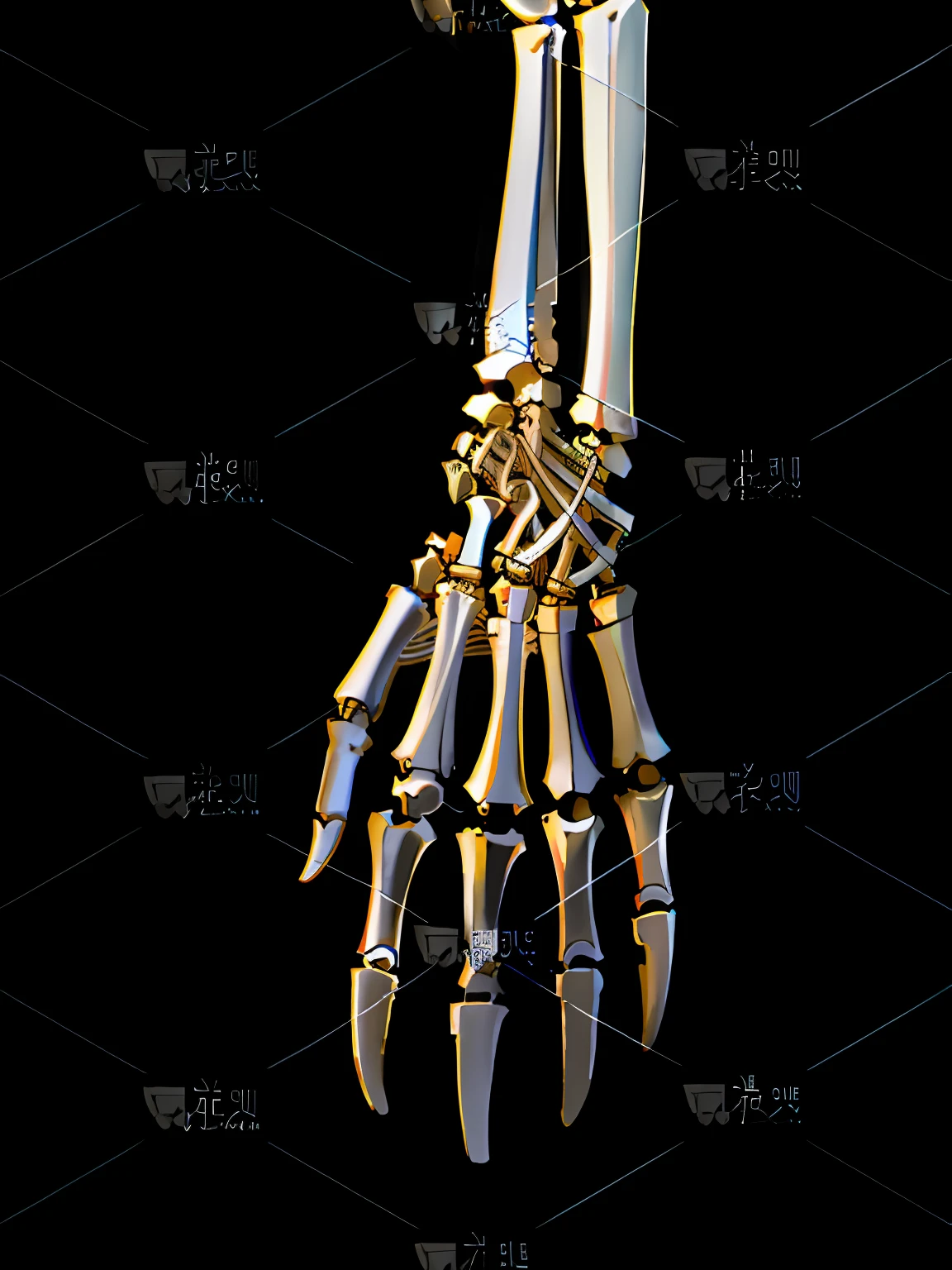 Close-up of human hand with skeleton hand and bone, Bone structure, human hand, , skelleton, Beautiful bone structure, Skeleton hands, Anatomy, closeup of hands, Hand model,Exquisite graphics,Movie lighting