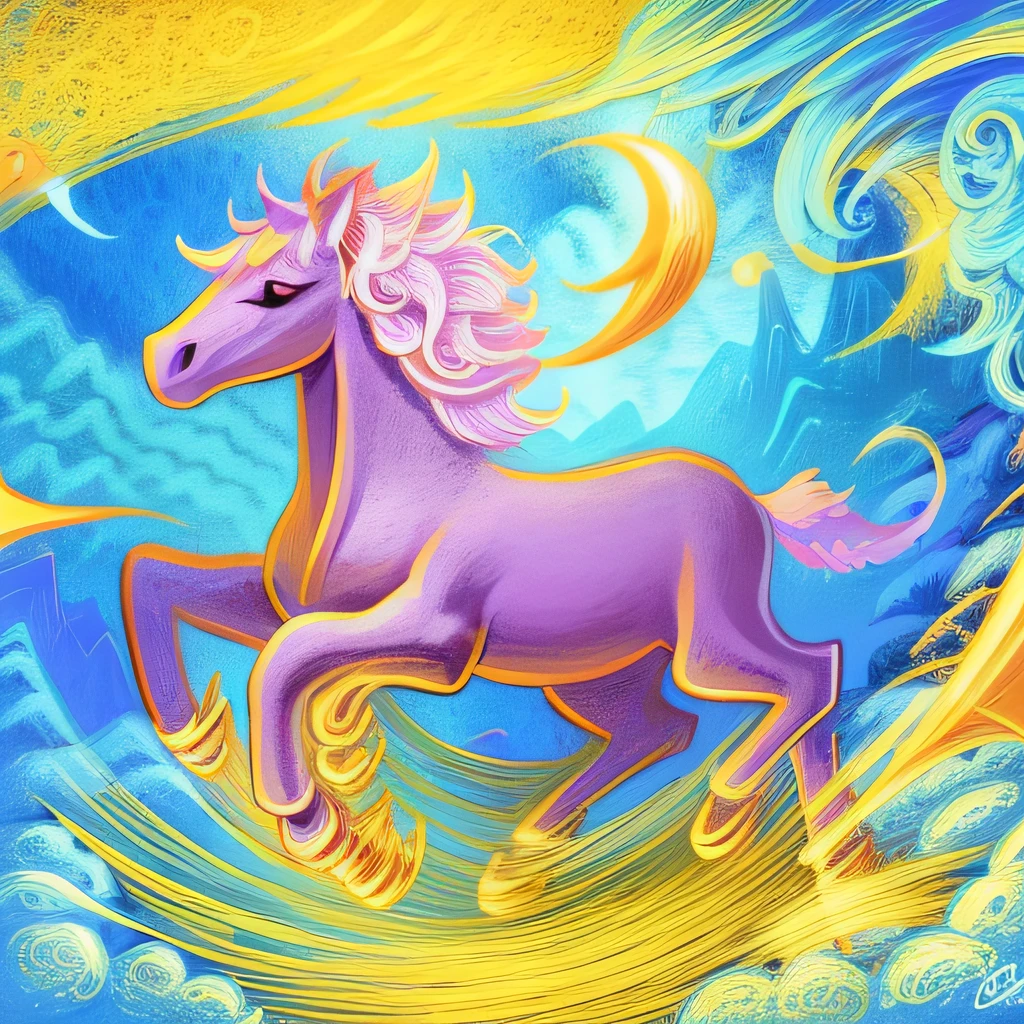 cavalos，coils， illustration， dream magical