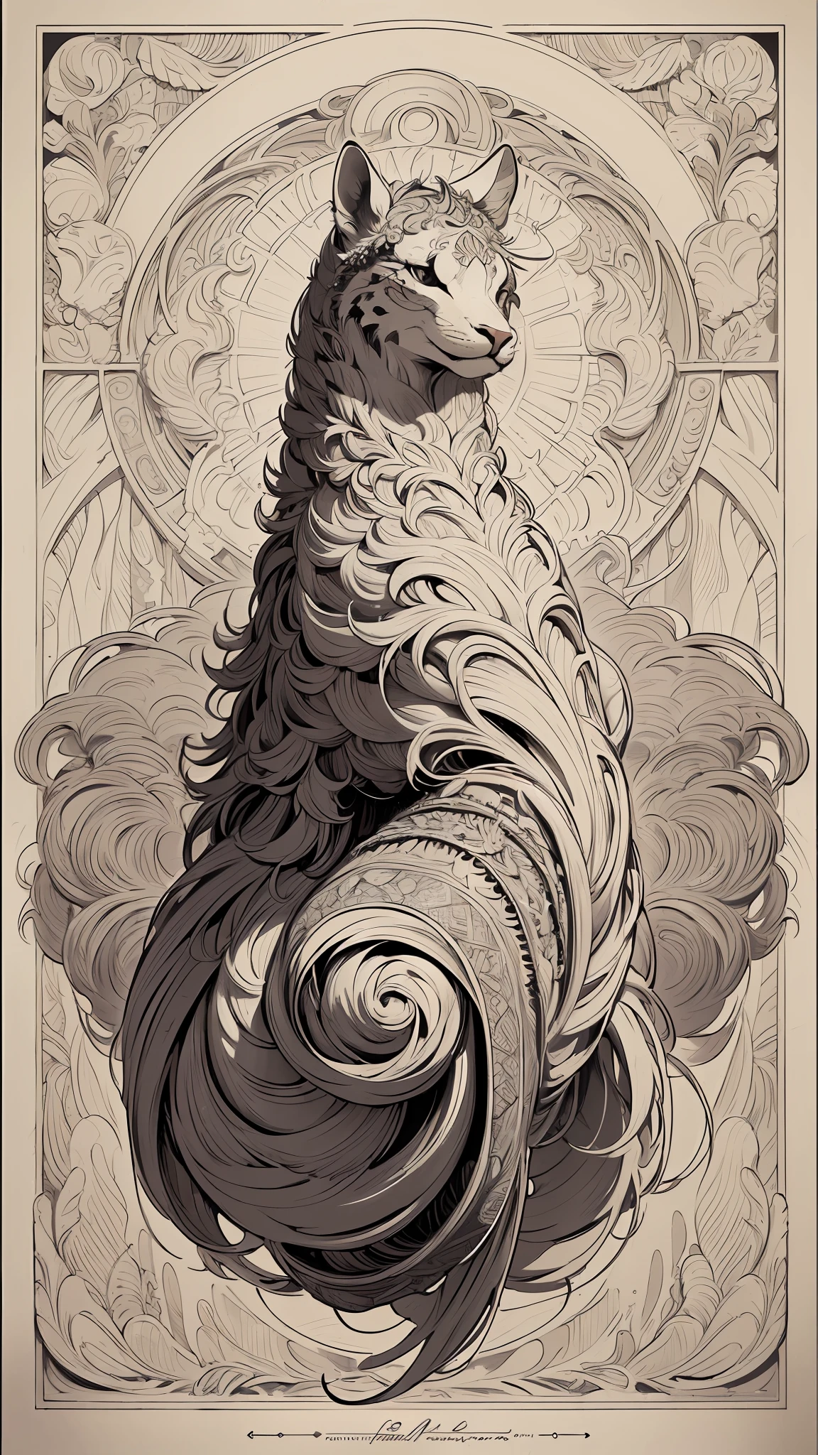 (Masterpiece, Best Quality, Highres:1.4), Detailed, Intricate Details, 4K,
color splashes, line art, art, fibonacci,
