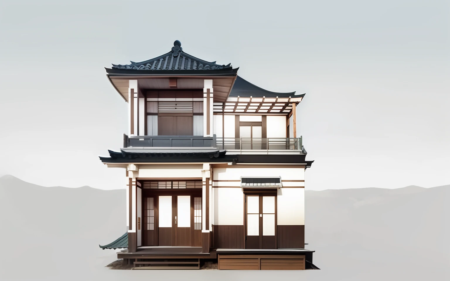 Japanese roof house