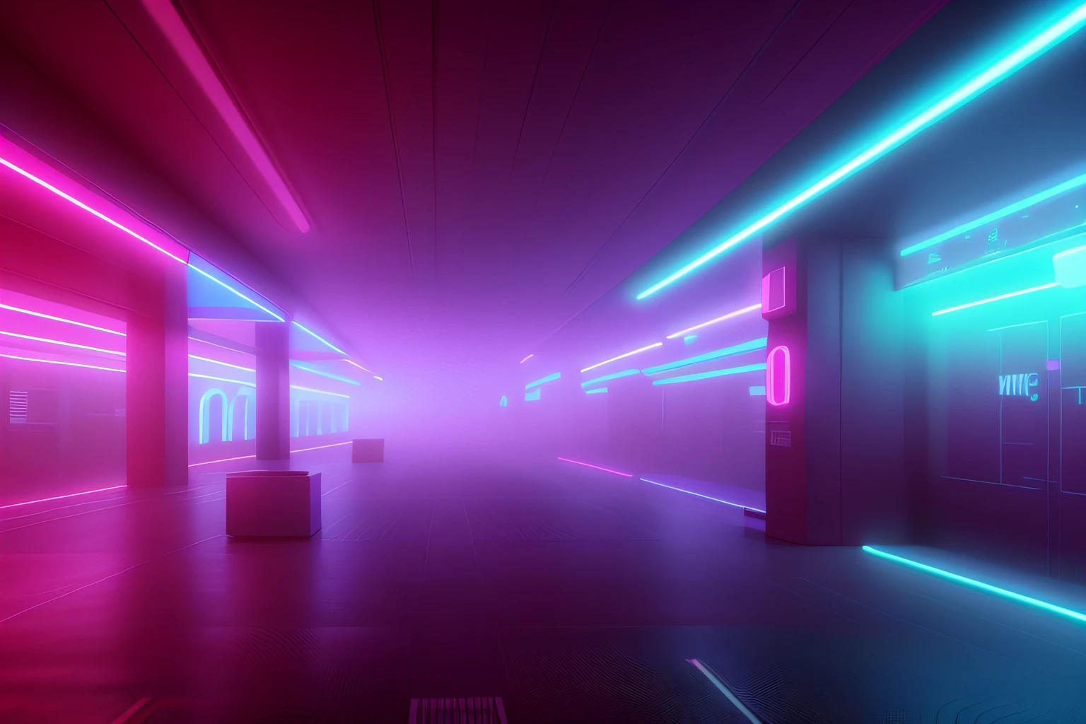 Neon fog futuristic Dunedin New Zealand movie rim lighting octane rendering wvebg1