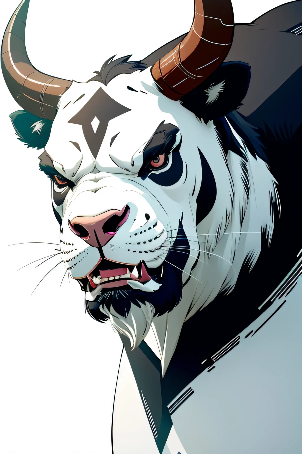 bull angry emotion, minimalist, logo, animation, vector