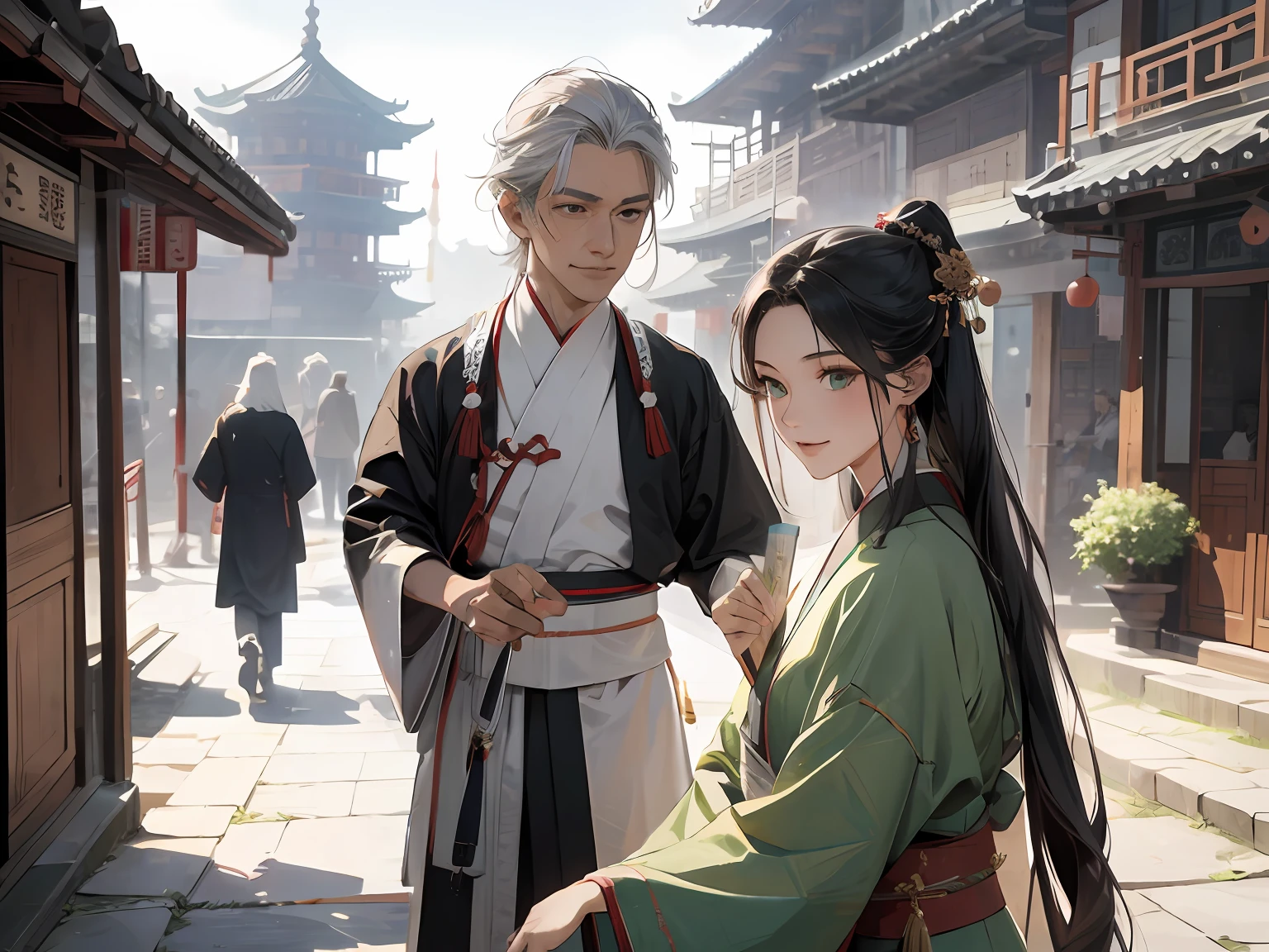 white hanfu,