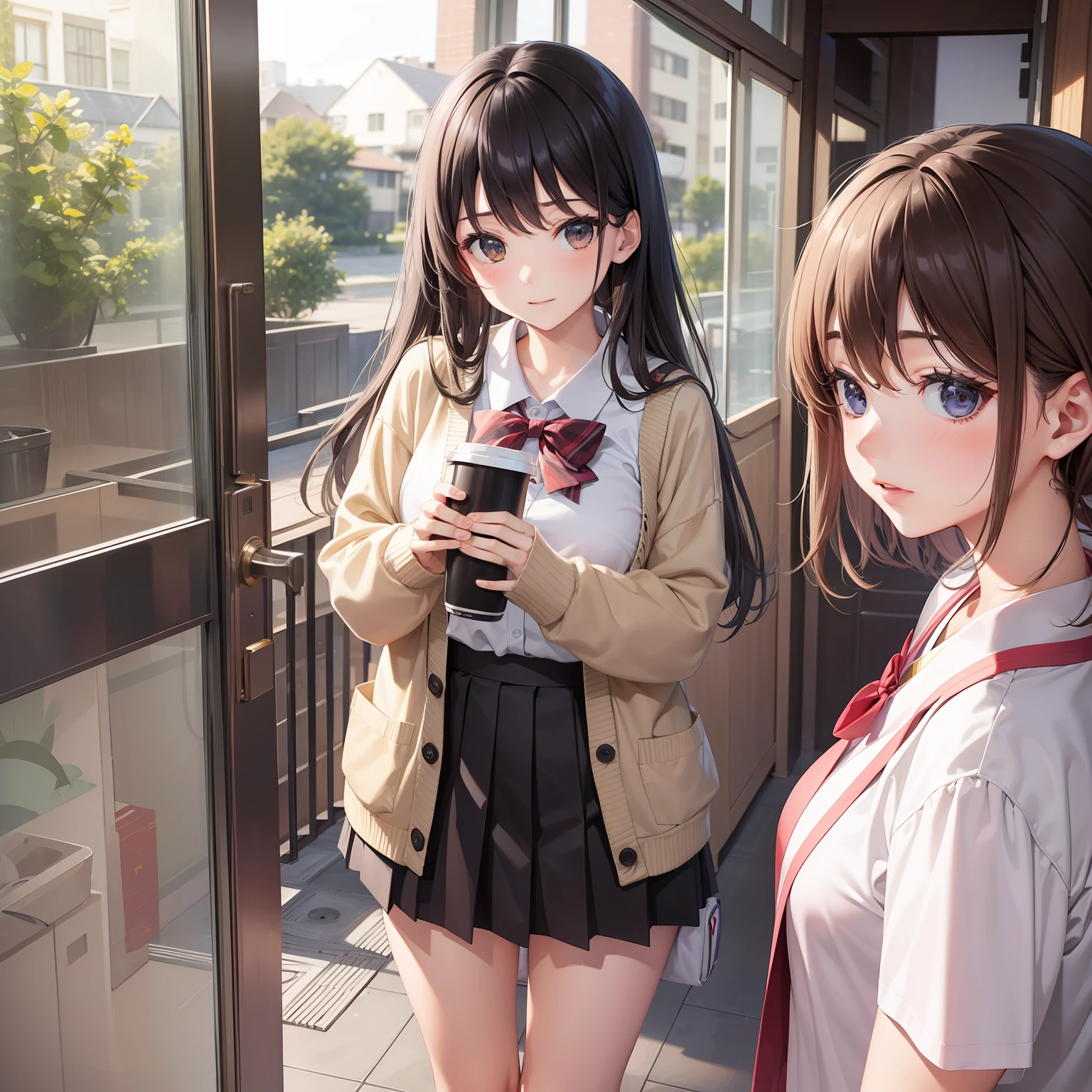 harems　１３Year old girl 　Multiple girls are depicted　校服　blazers　cardigan　top-quality　​masterpiece　超A high resolution　Huge　Loose Socks