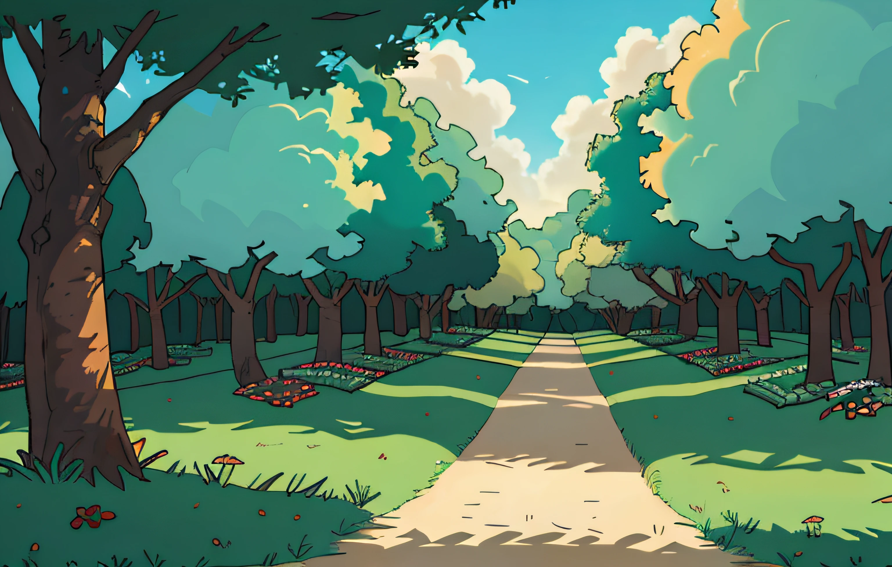 scenecy, floresta, bem, heaven, nuvens