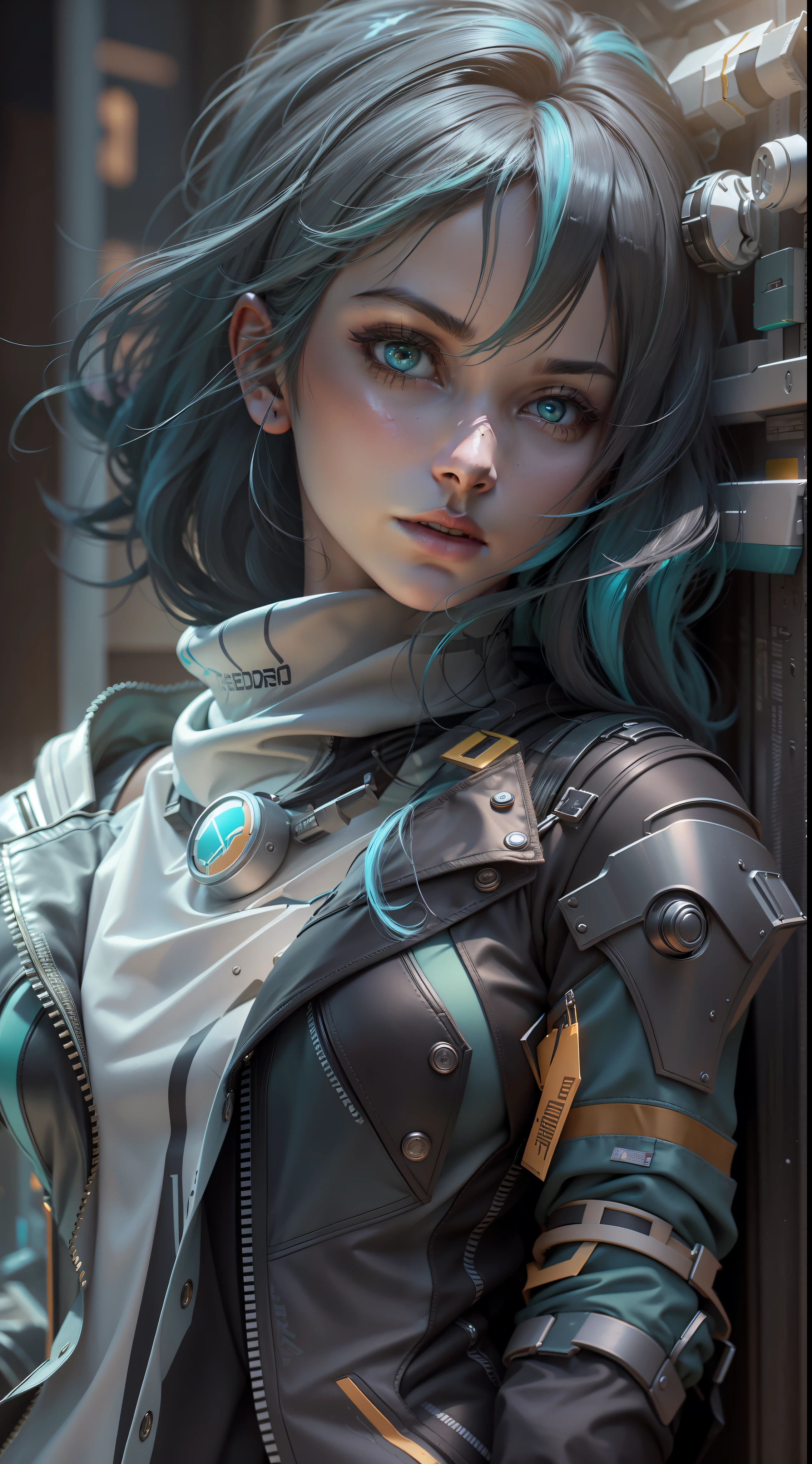 ((Best quality)), ((masterpiece)), (detailed:1.4), 3D, an image of a beautiful cyberpunk female,HDR (High Dynamic Range),Ray Tracing,NVIDIA RTX,Super-Resolution,Unreal 5,Subsurface scattering,PBR Texturing,Post-processing,Anisotropic Filtering,Depth-of-field,Maximum clarity and sharpness,Multi-layered textures,Albedo and Specular maps,Surface shading,Accurate simulation of light-material interaction,Perfect proportions,Octane Render,Two-tone lighting,Wide aperture,Low ISO,White balance,Rule of thirds,8K RAW,