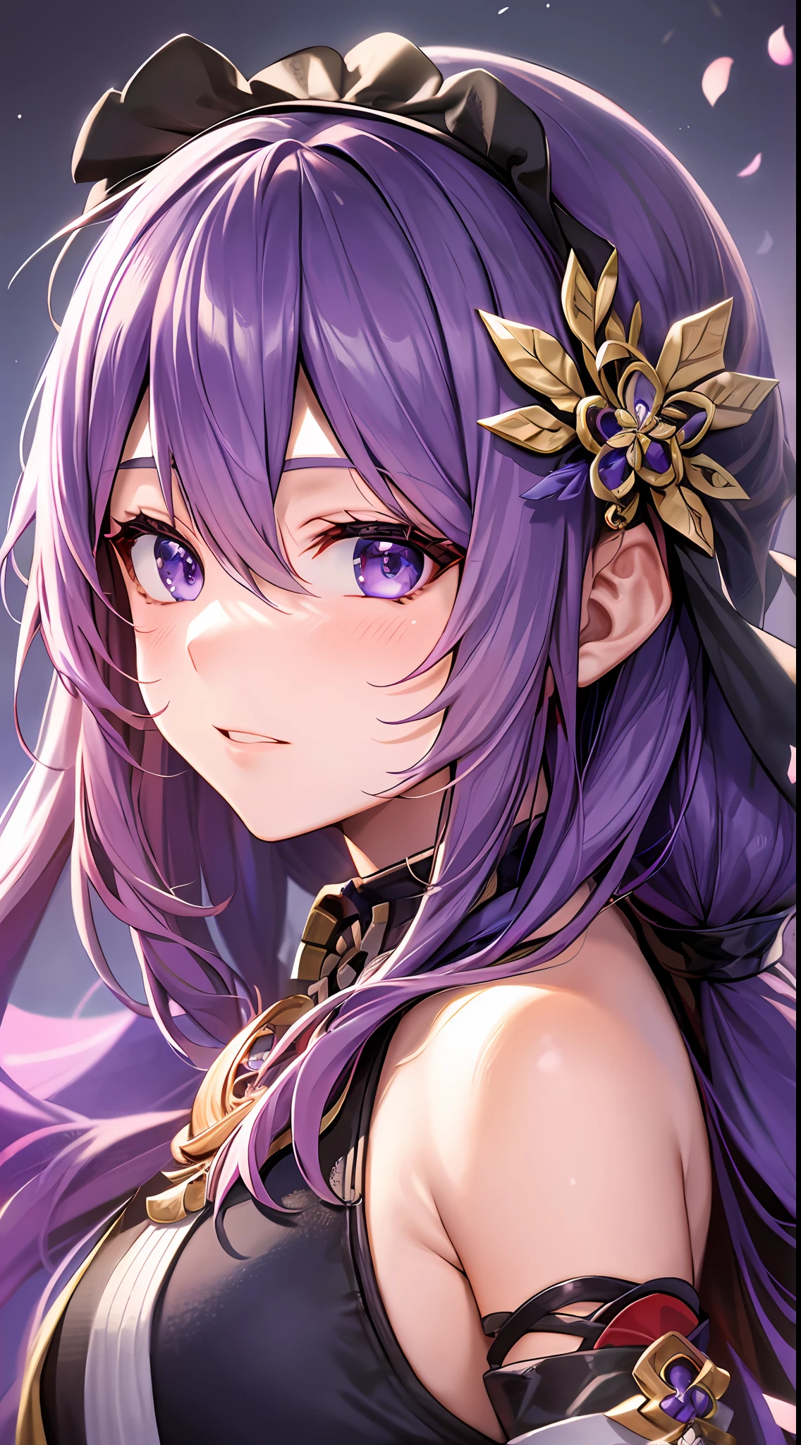 Mast, best quality, 1 girl, yae miko \ (Genshin Impact), beautiful hair, beautiful eyes, long hair, headband, hair accessories, looking at the audience, from the front