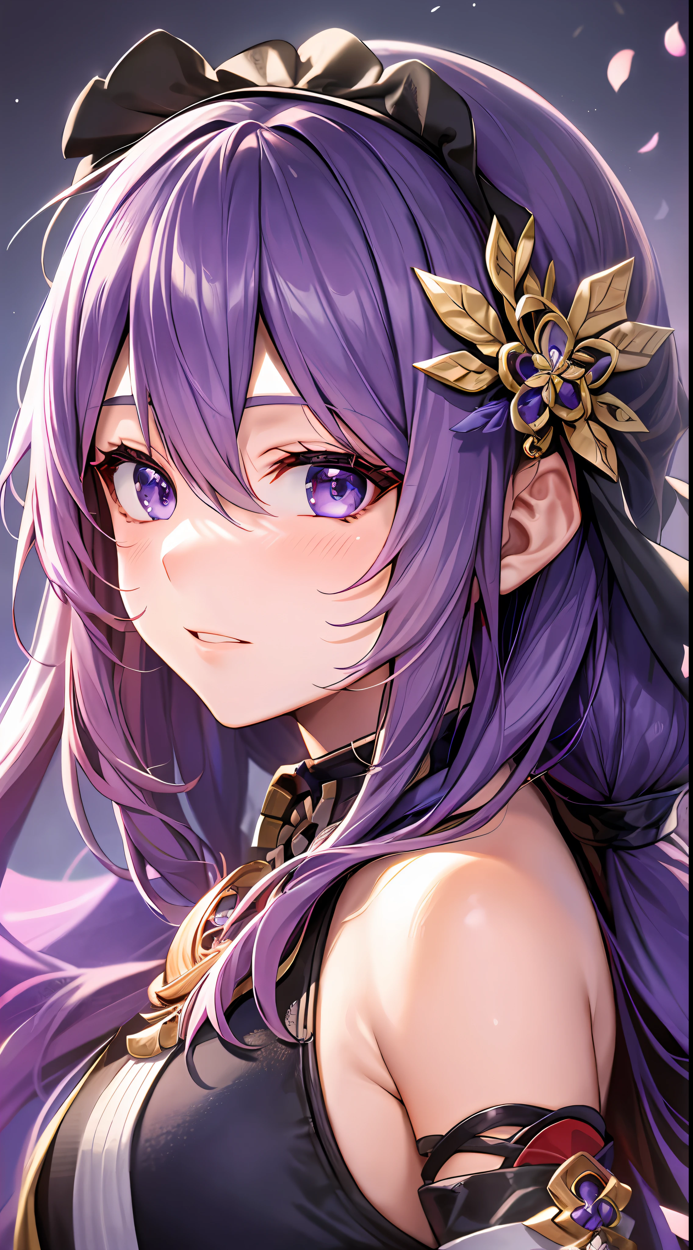 Mast, best quality, 1 girl, yae miko \ (Genshin Impact), beautiful hair, beautiful eyes, long hair, headband, hair accessories, looking at the audience, from the front