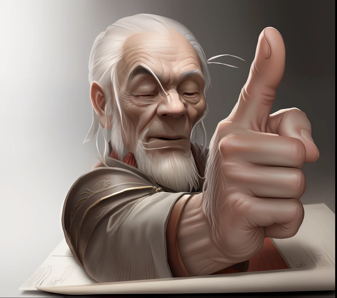 PhotoRealistic, journey, mastepiece, detailed sketch old man China, high quality, best quality, (real face), (real skin), HD, 8K, true aged skin texture, real hand and finger