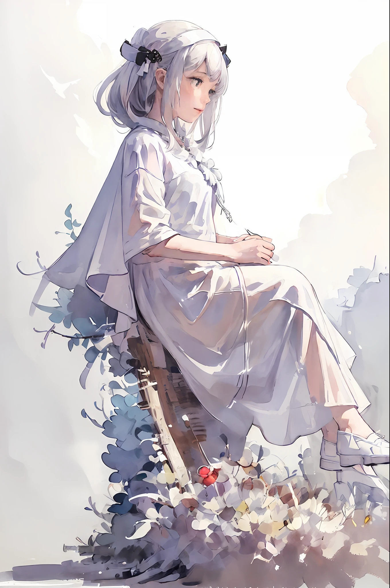 Stechu,(White background:1.8), (Peripheral White:2.0), (Periferry White:1.8), (Tachie), Original,(illustratio:1.1),(Top image quality),(masterpiece:1.1),(Ultra detailed CG unified 8k wallpaper:1.1), (colourfull:0.9),(panoramic shot:1.4),(独奏:1.2), (Ink splashes),(color splashes),((watercolor paiting)), Clear Sharp Focus,(1male people),sea the background of,plein air,boulders, looking at the viewers、make happy expressions、mustache、Soft smile、pure、beautyfull intricacy clothing decorative pattern details、A dark-haired、Black eyes、colorwater