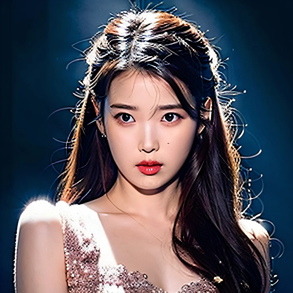 best quality, ultra high res, (photorealistic:1.4),1girl,iu,arms behind back, colorful, clear sharp focus,  soft lights, Intricate details,