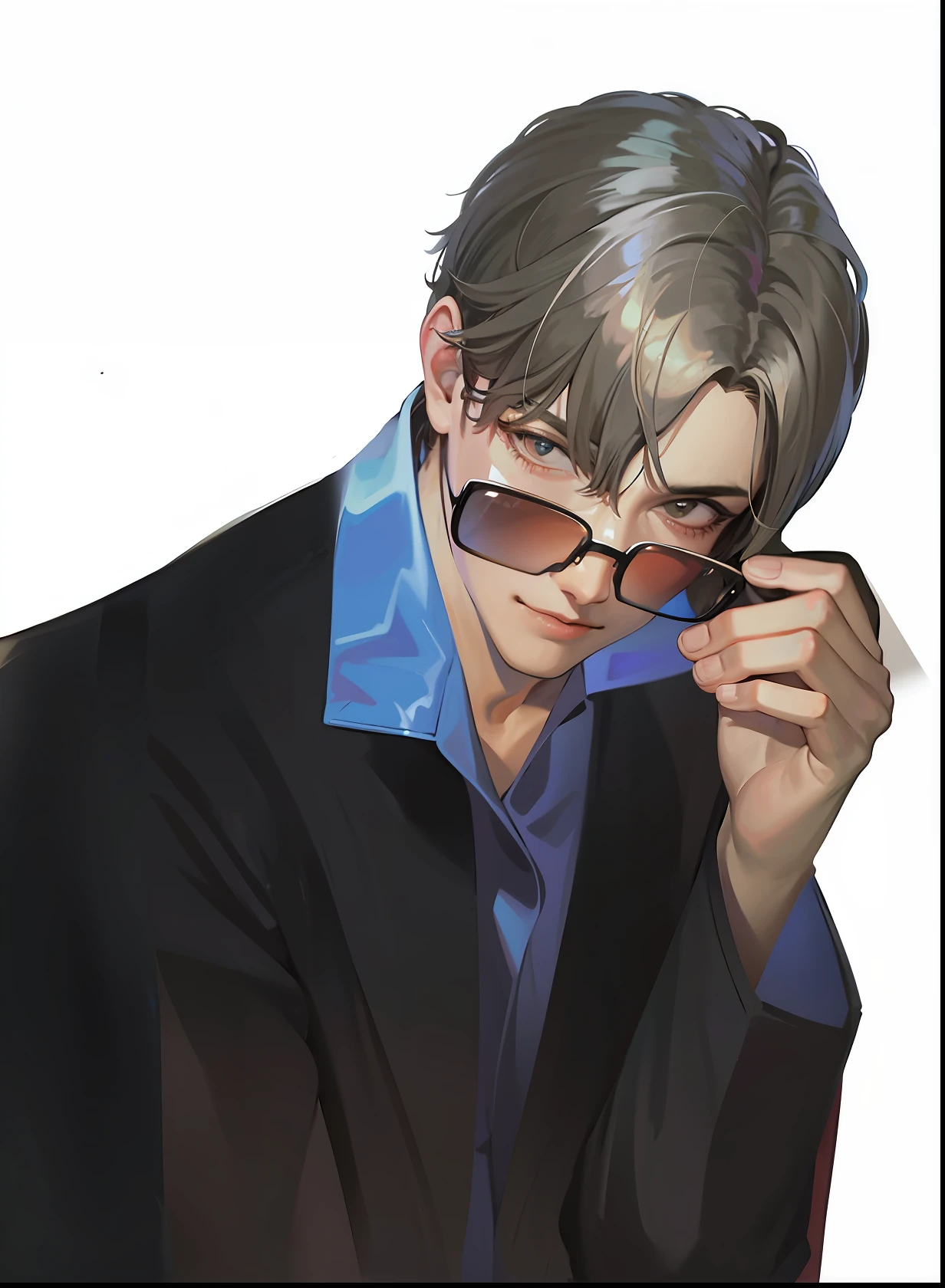 Handsome guy with glasses