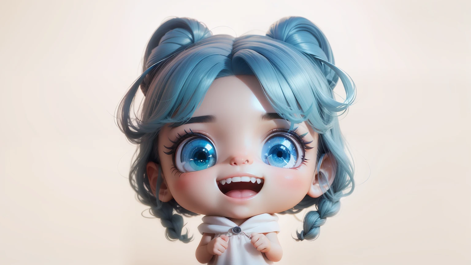 Cute, sorriso, 3d