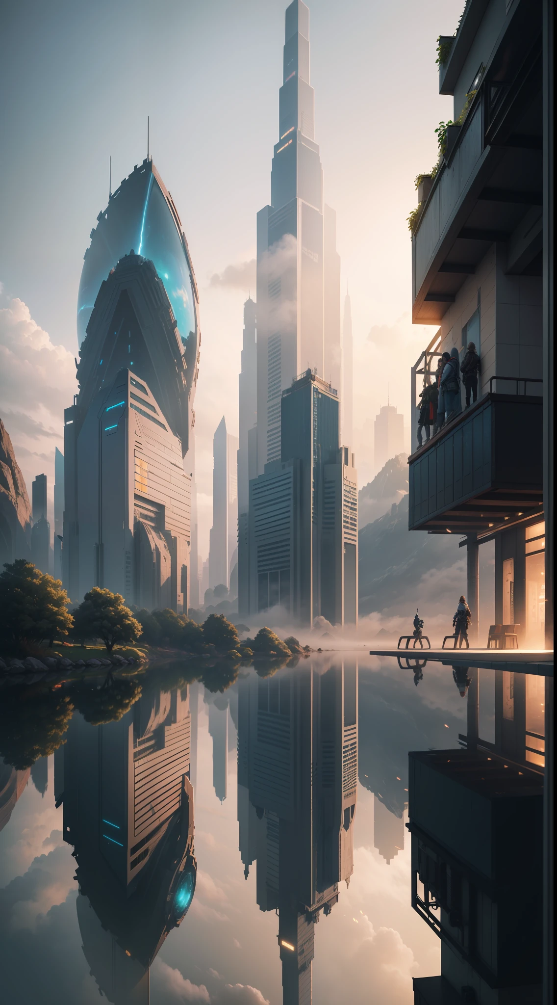 (Modern science fiction fantasy is whimsical:1.4)Kill the city,Kill the city,Kill the city,Kill the city,
(Metropolitan landscape skyline:1.1)Surrounding(Rivers and waterfalls in rocky valleys:1.4)
(Boto Genshin:0.6)(Guibli:1.0)(the god of war:0.6)(Horizon Zero Dawn:0.6)(assassins creed:1.0)(star war:1.0)(Star-Trek:1.0)(Horizon forbidden west:0.6)(Avatar Pandora:1.0)(Singapore, Hong Kong:1.2)
(Photo photogenic HDR sharp focus, intricate detail, composition regular, three-division 8K employed, reflection, bloom, saturation, luminescence, dawn:1.2)
(particulate:0.8)
(Ray-traced RTX Unreal Engine octane render mixer:1.3)
(Fog fog:1.0)