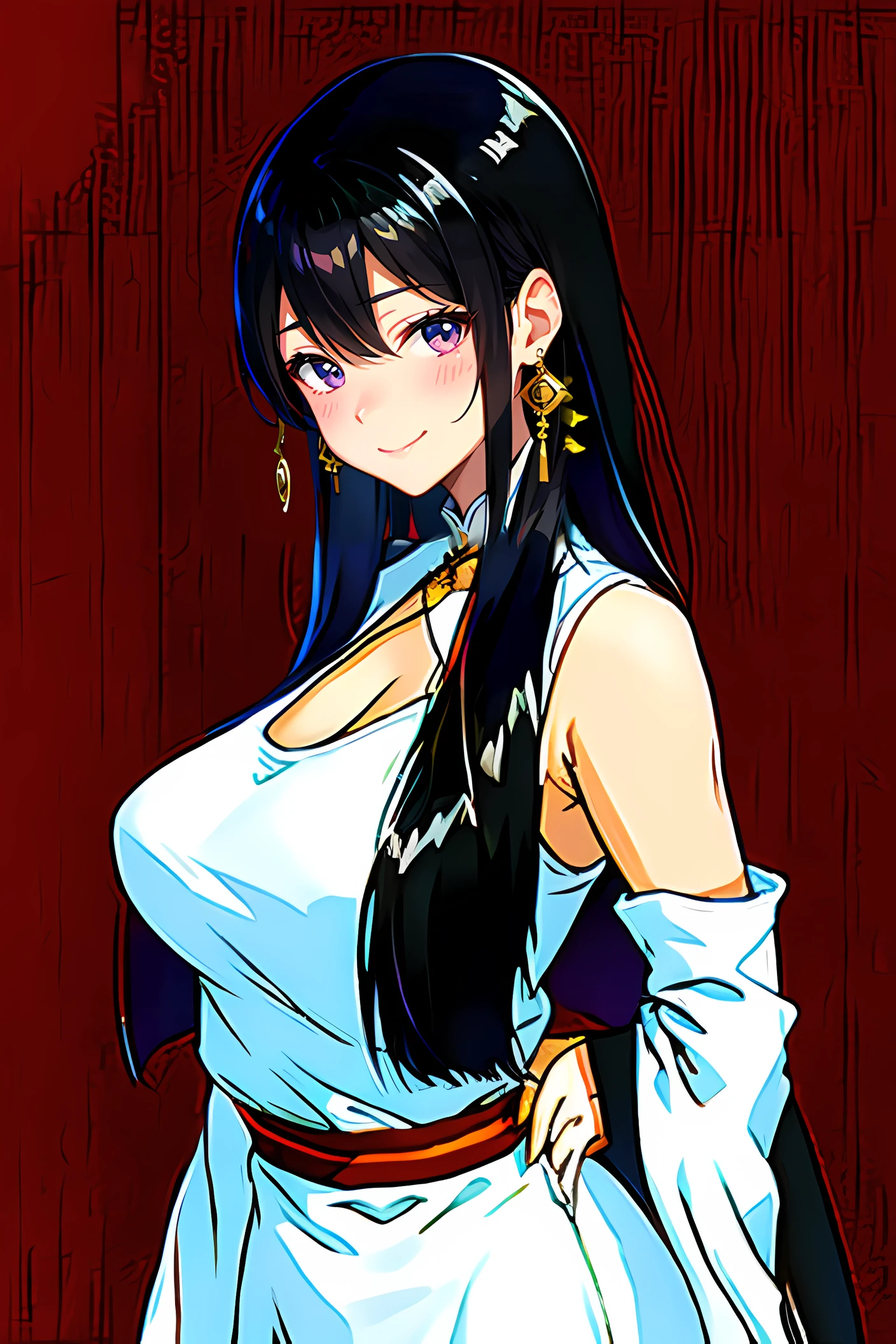 bishojo, blush, seductive smile