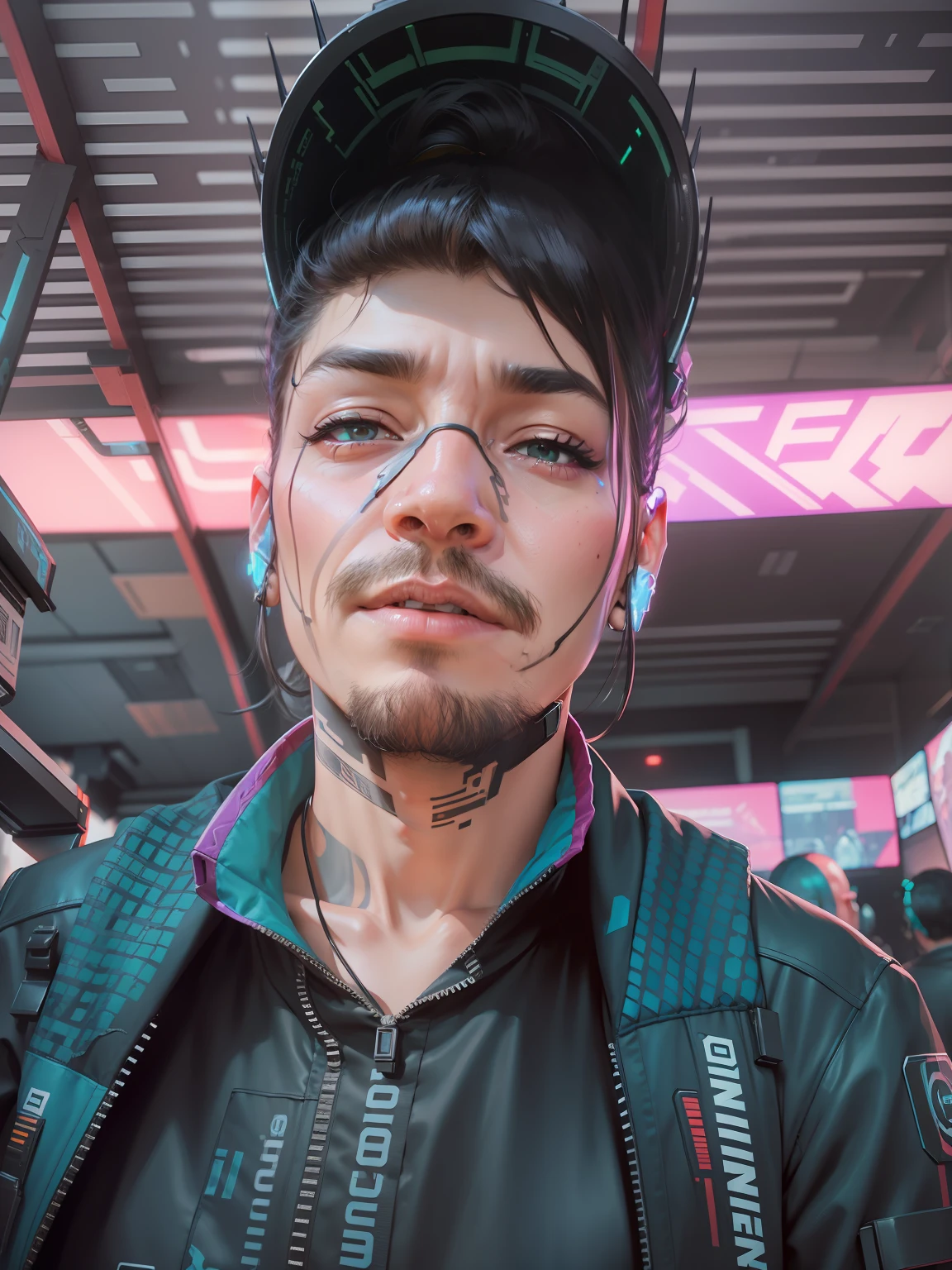 Don't change face, 8k, gaming avatar,  cyberpunk,realistic face