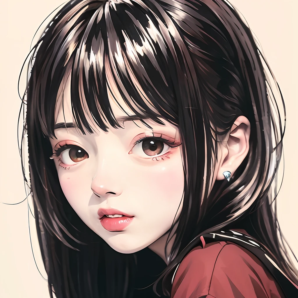 Q version character big head。