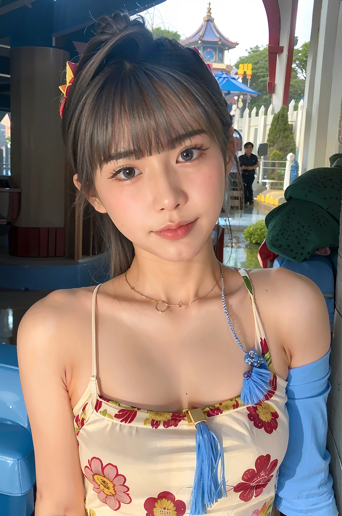 Arapei asian woman posing for photo in floral dress, young cute wan asian face, lalisa manobal, 8k selfie photograph, girl cute-fine face, jaeyeon nam, Realistic young gravure idol, xintong chen, Good young girl, Yoshitomo Nara, sakimichan