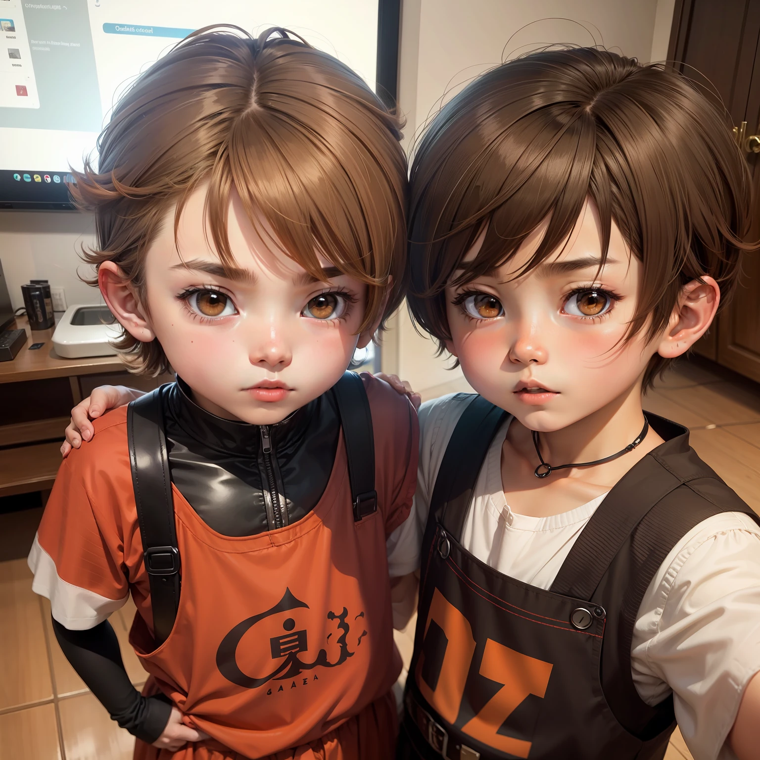 Shota shōnen brown hair