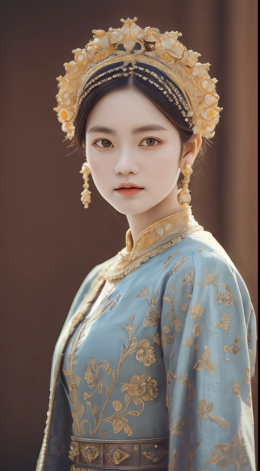 full body, standing,
detailed skin texture, detailed cloth texture,  beautiful detailed face, detailed background,beautiful detailed face,
inside a palace,
masterpiece, best quality, ultra detailed, 8k, intricate details, film grain, looking at viewer, 1girl