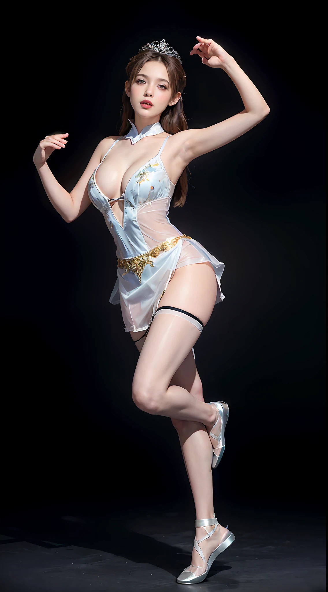 Surrealist women by David Hockney and Alphonse Mucha,Fantasyart,photographrealistic,动态照明,art stations,poster for,huge tit!torches,torchan,Stage,show stage,theater,Volumetriclighting,Tall beauty,body high,Very detailed faces,4 k'',1girll,Stage,low tune,facial closeups,(Transparent ballet costumes,Transparent ballet costumes,ballet dance,short transparent dress,Superskirt,White sneakers,Bunny Girl tiara,cleavage:1.4), Wavy hair,lots of people,Redlip,ssmile,low chest,deep v big breasts,huge tit,Raised sexy,Bigchest,Large breasts,Breast swelling,Raised chest,blackstockings,Breasts are plump,crisp breasts,A plump chest,the breasts are large,Seductive expressions,Wear earrings provocatively,The skirt floated,Hair flowing up,Fairy under fan,wearing a choker,Wear a bracelet,The stands up,standing on your feet,long leges,blackstockings,Wet all over,Moisturizes the whole body,huge tit,Red lips,stocklings,gigantic cleavage breasts,black lence stockings,slenderlegs,Hot dance,ballet dance,Ballerina,full bodyesbian,Dance,gracefulness,soft,softness,Noble,Rich,largeeyes,eye shadows,Long legs,beautifullegs,Thin leg,split,splitting legs,Dance,Dancer,split,Aerial capture,Jump up,Suspended in the air,Dancing in the air,legs long,huge tit,mitts