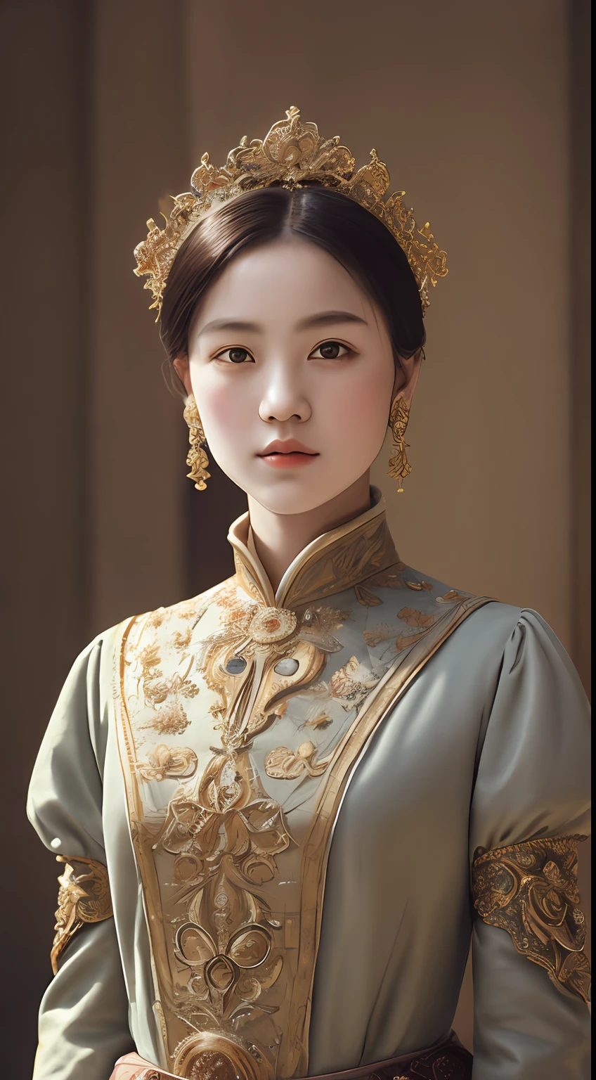 full body, standing,
detailed skin texture, detailed cloth texture, beautiful detailed face, detailed background,beautiful detailed face,
inside a palace,
masterpiece, best quality, ultra detailed, 8k, intricate details, film grain, looking at viewer, 1girl