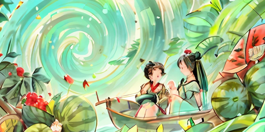 2 0 2 0 s promotional art，Summer parties，（（tmasterpiece）），youthfulness，（32K），（Summer activities），Cut the watermelon in the lower right corner，The water flowing from the watermelon is the main body of the picture，Watermelon water surfing，rowing，eats，（（（Super high detail）））Summer parties，（（（Flat illustration））），（tmasterpiece），youthfulness，（32K），Summer activities，Cut the watermelon in the lower right corner，（Watermelon water is the main body of the picture），（Watermelon red hearts），Someone surfing on watermelon water，rowing，eats，（（（Super high detail））），（Watermelon red hearts），（（（Human Anatomy 2.0））），（（Facial structure 1.8）），Beautiful detail glow，best qualtiy